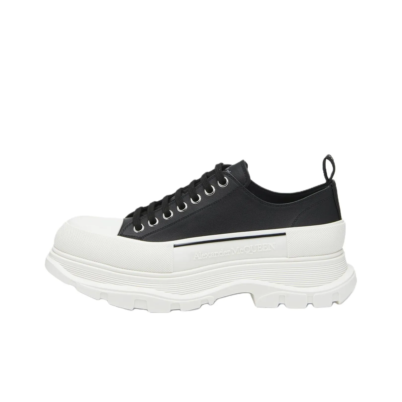 Alexander McQueen Tread Slick Low Top Canvas Shoes Men's Black