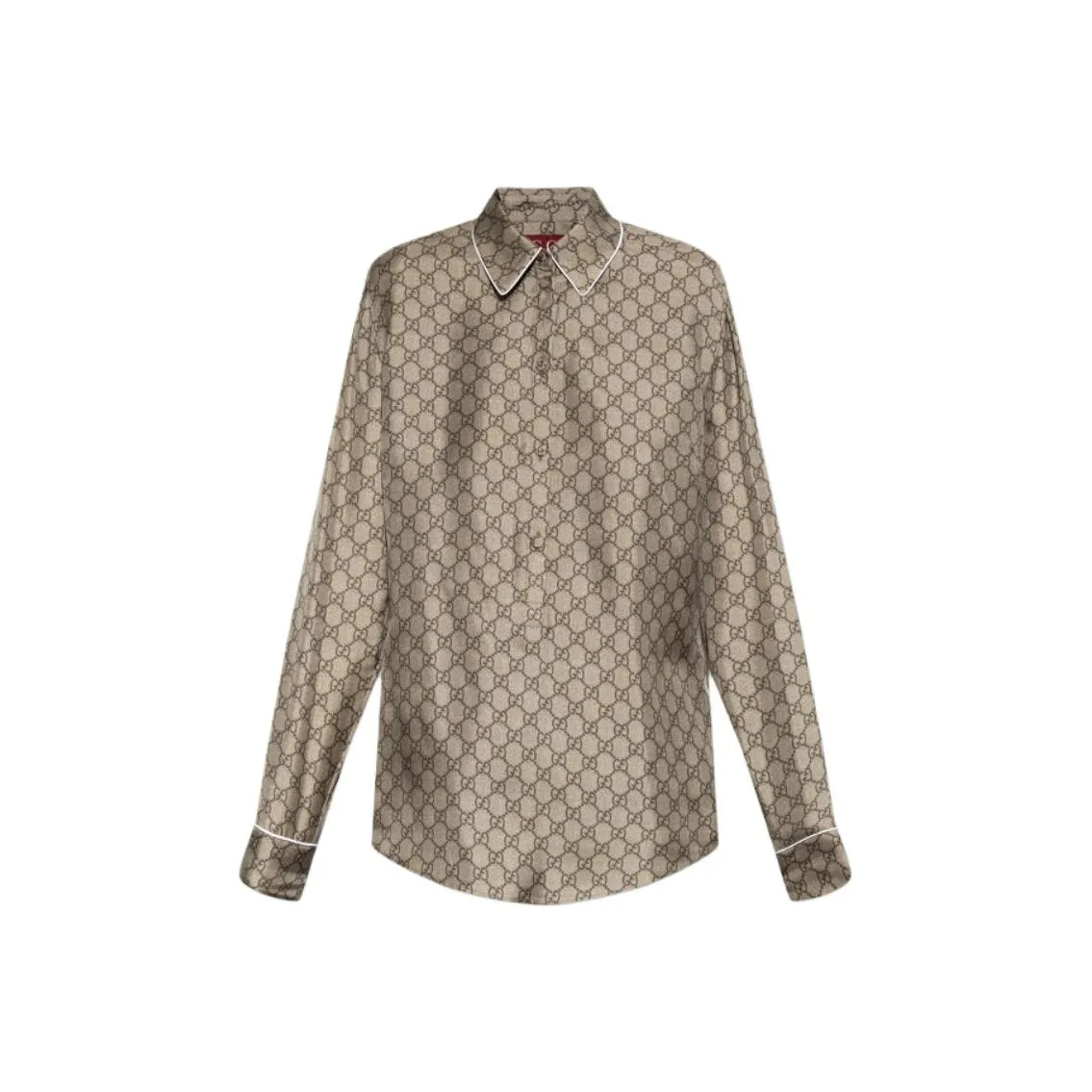 GUCCI Printed Twill Long Sleeve Shirt