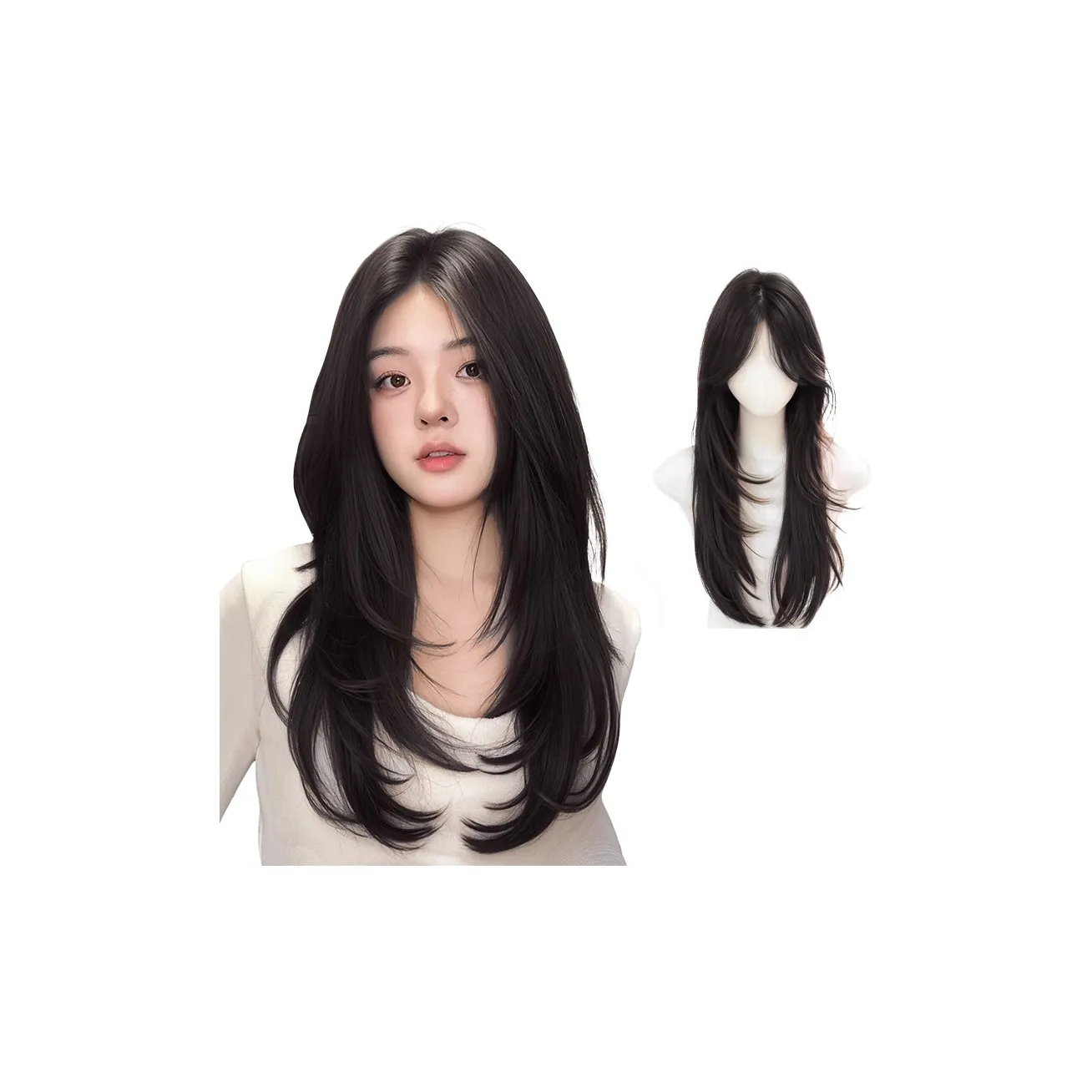 TIANKONGSHU Высокий уровень Русалка Микро-плетения Парики