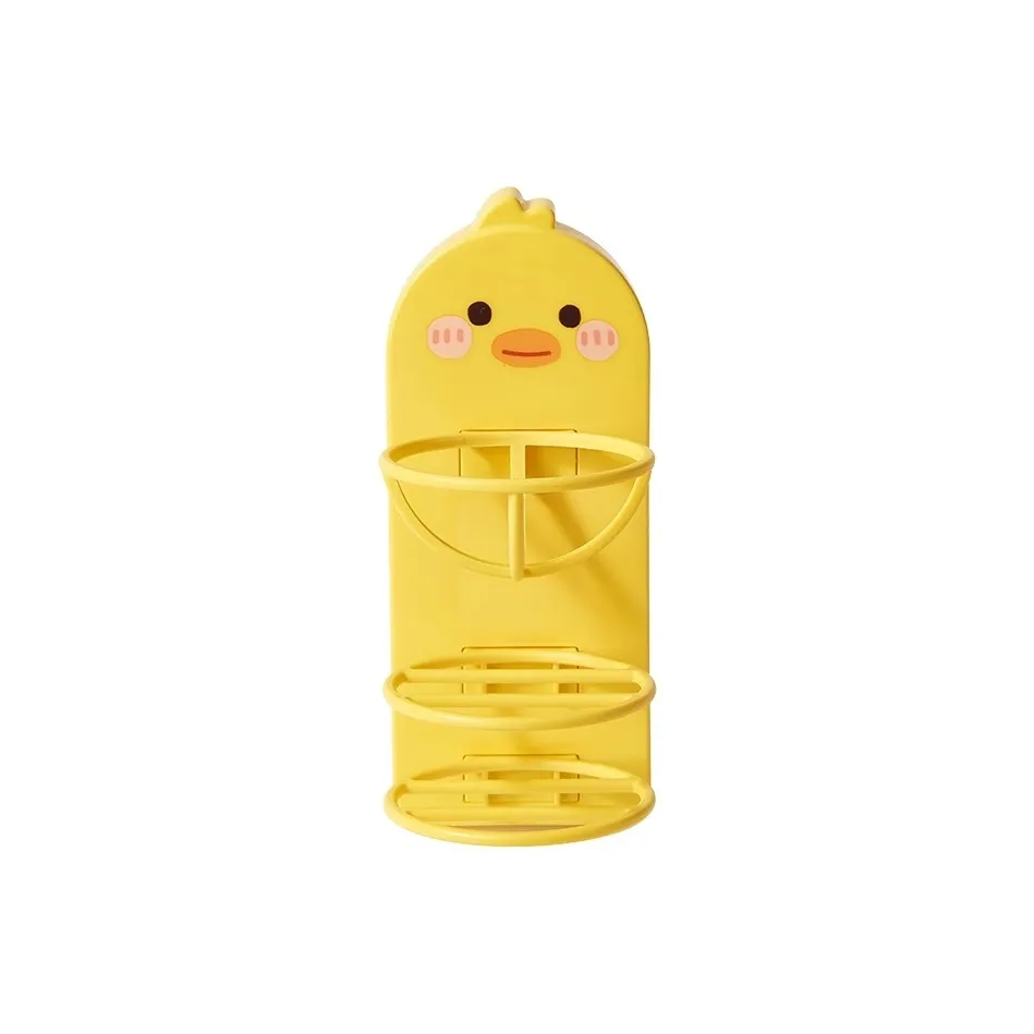 ZHENZI Желтая уточка Макияж Губка Стена Монтированные Раковины и Полки