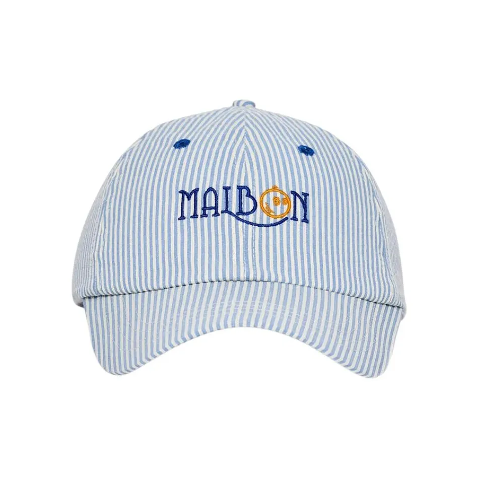 Malbon Golf Cotton Twill Baseball Caps Unisex Blue