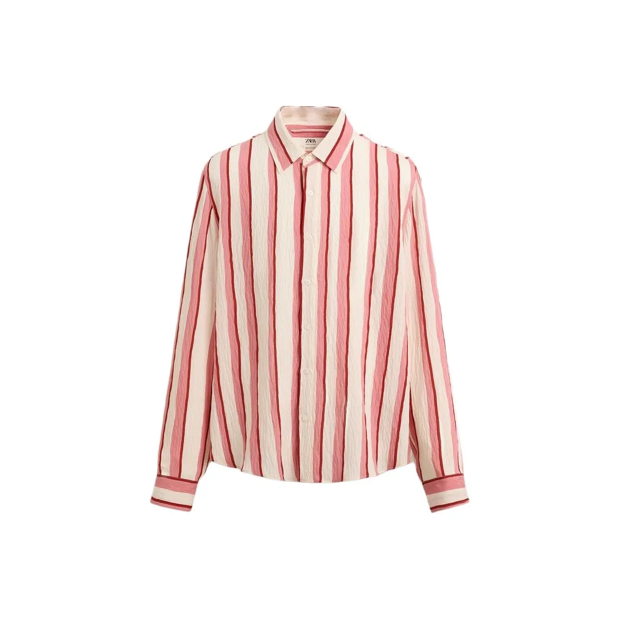 ZARA Shirts Men's Pink/White