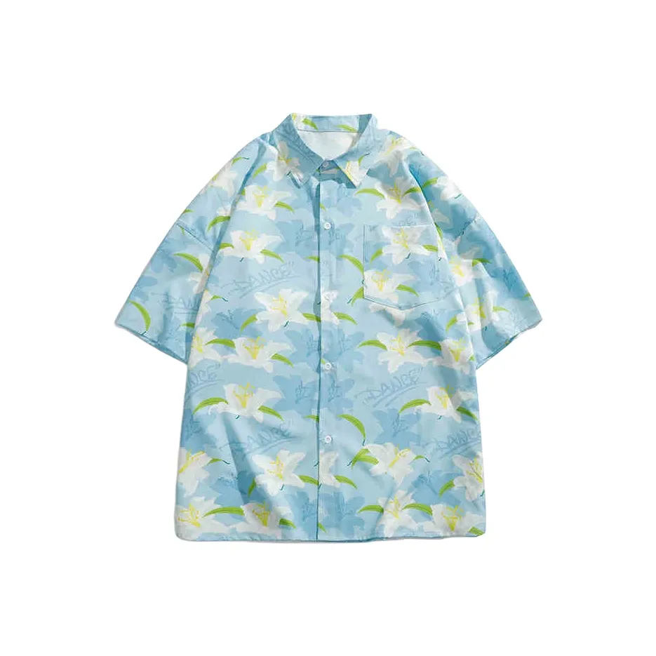 YOUSEKOO Светло-синяя унисекс рубашка