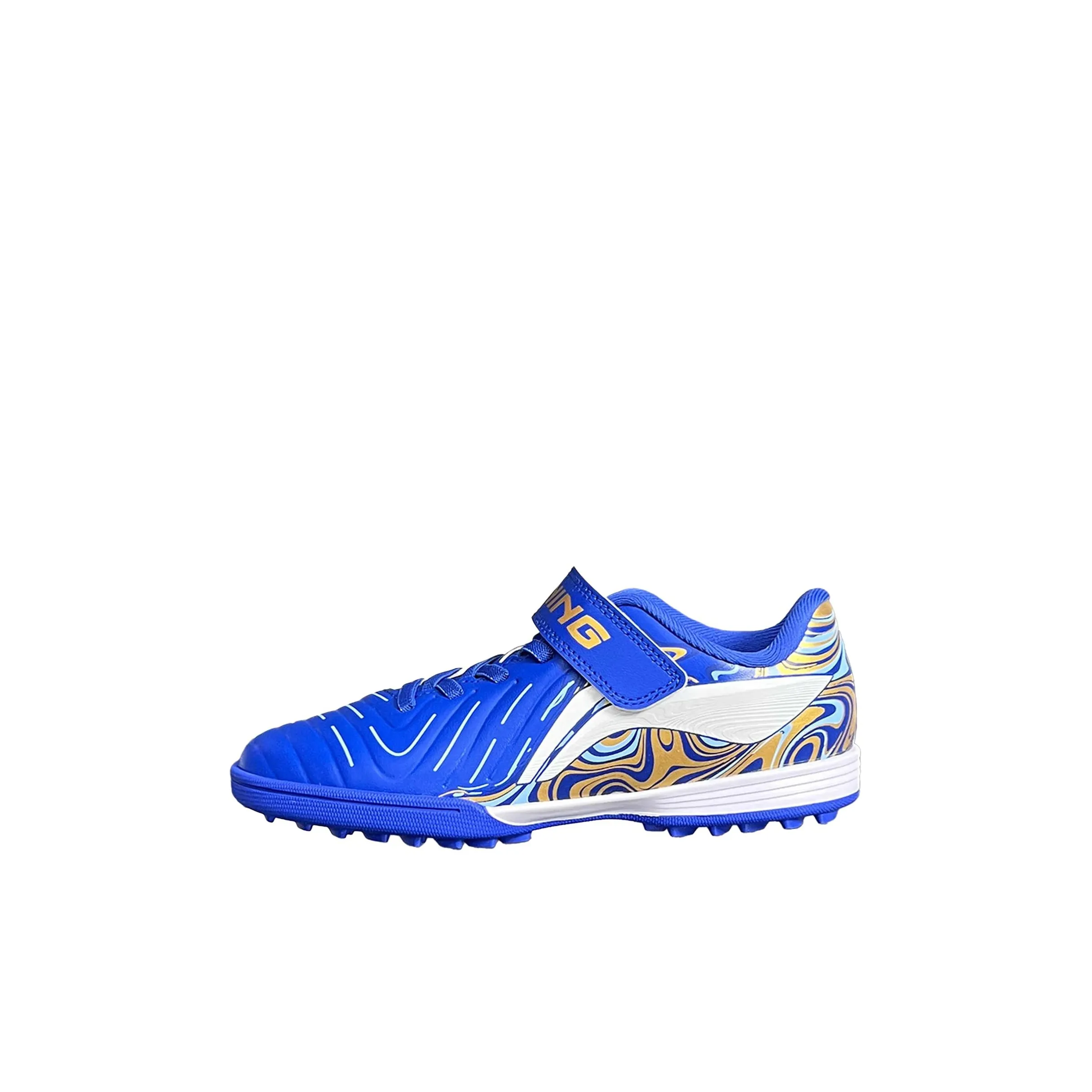 LINING YOUNG Football Амортизация Износостойкий Низкий Топ Детская Футбольная Обувь Синий Детский