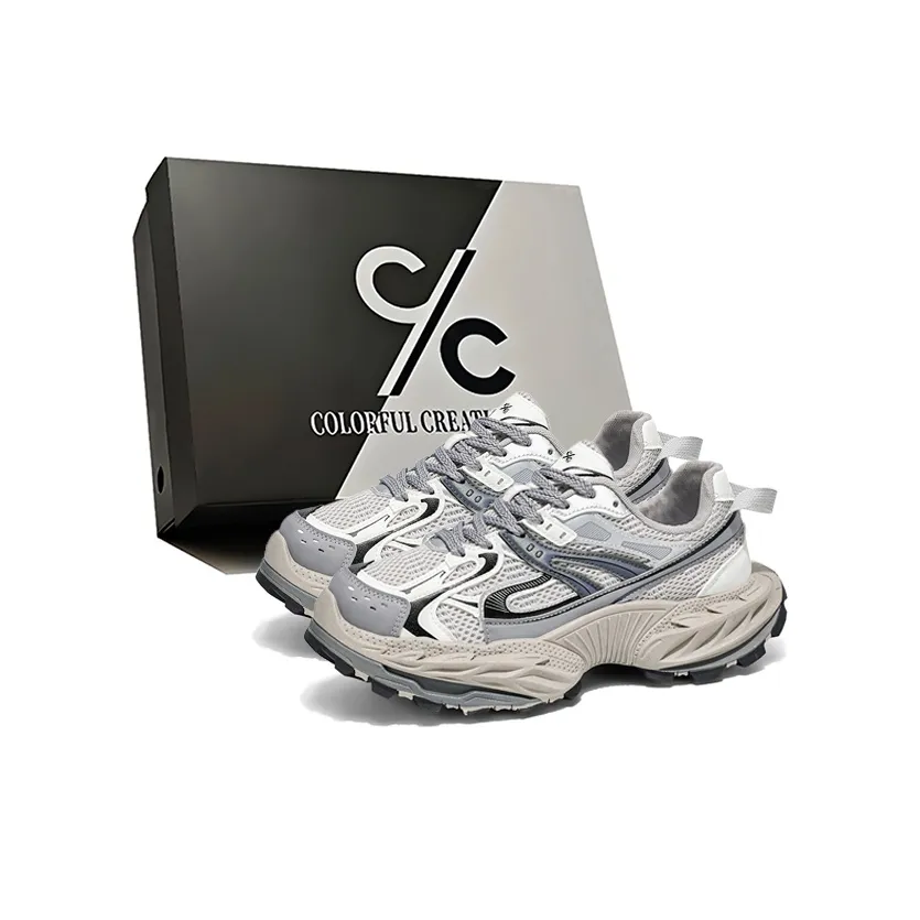 Colorful Creations Амортизация Противоскользящие Устойчивые к истиранию Дышащие Увеличивающие высоту Кроссовки с толстой подошвой Мужские