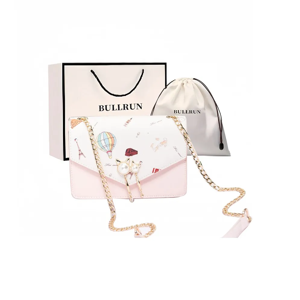 Bullrun Коровья кожа Сумка через плечо Женская Розовая