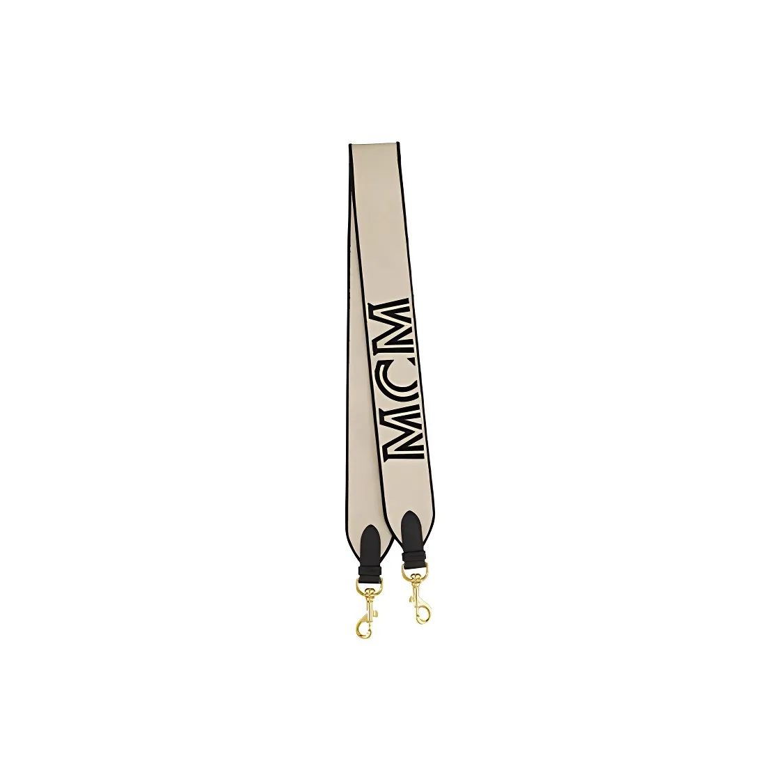 MCM Aren Fabric Bag Strap Women's Black