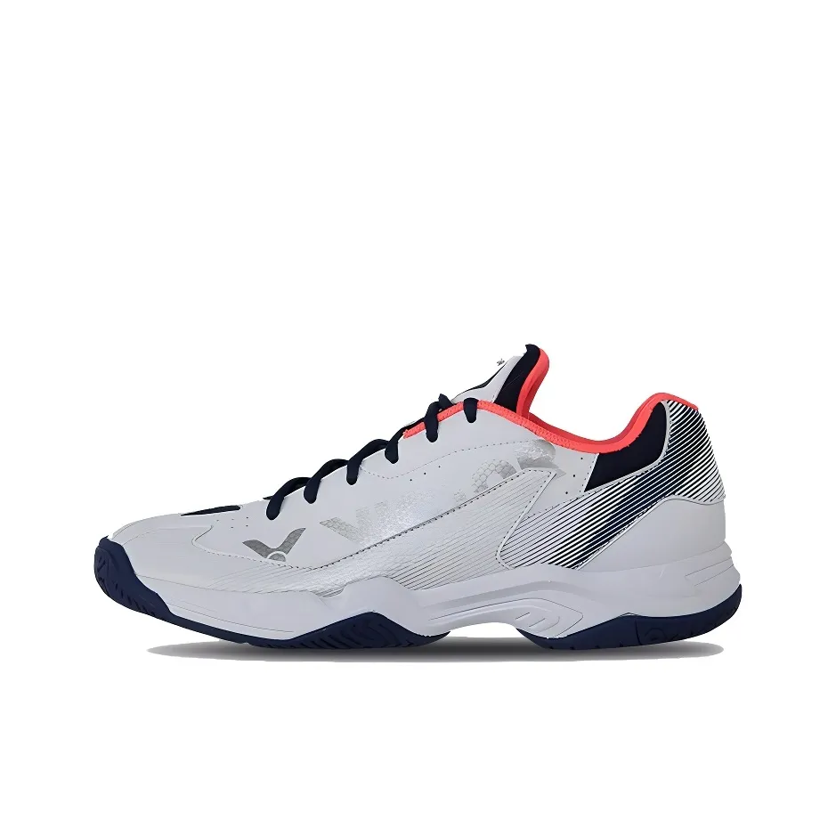 Victor Shock Absorbers Нижняя юбка Устойчивая к истиранию Низкий топ Обувь для бадминтона Унисекс Жемчужно-белый