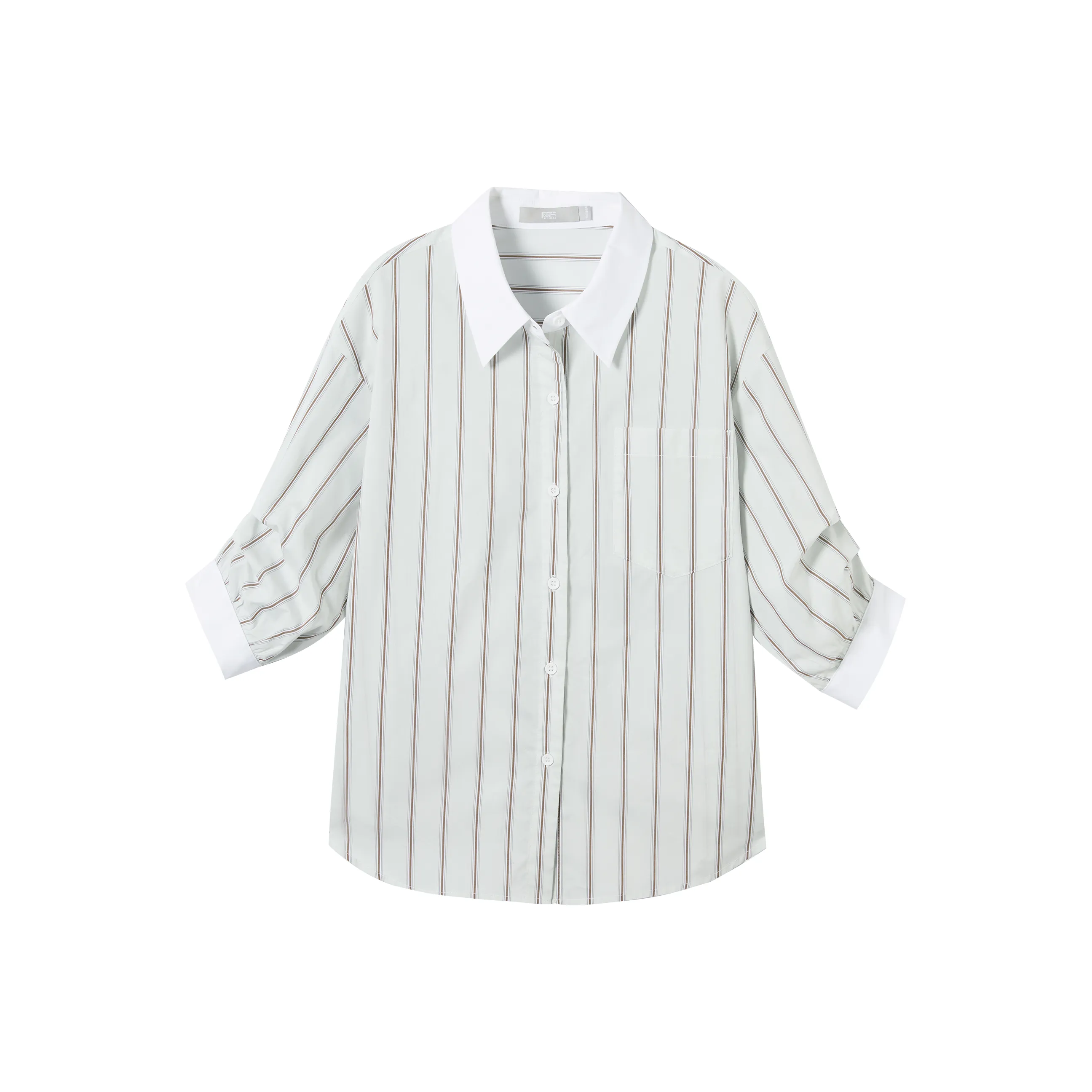 DIALOGUE Мятно-зеленые Полоски Женские Рубашки