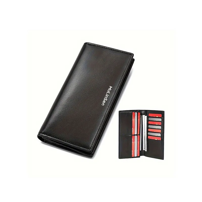 Mulinsen ПУ (полиуретан) Кошелек Стандартный Унисекс Черный Синий Коричневый Яшма