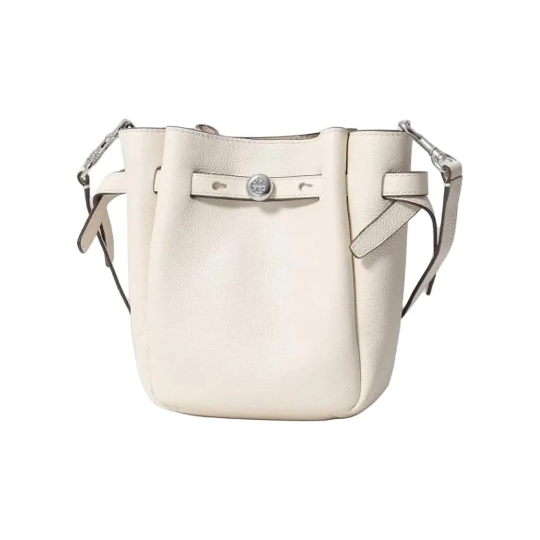 TORY BURCH Romy Cow Leather Crossbody Bag, Shoulder Bag Trumpets Women's Pound Cake Color