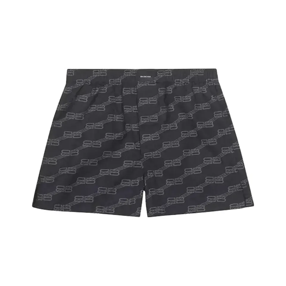 Balenciaga SS25 Повседневные шорты стандартный крой женские черный серый