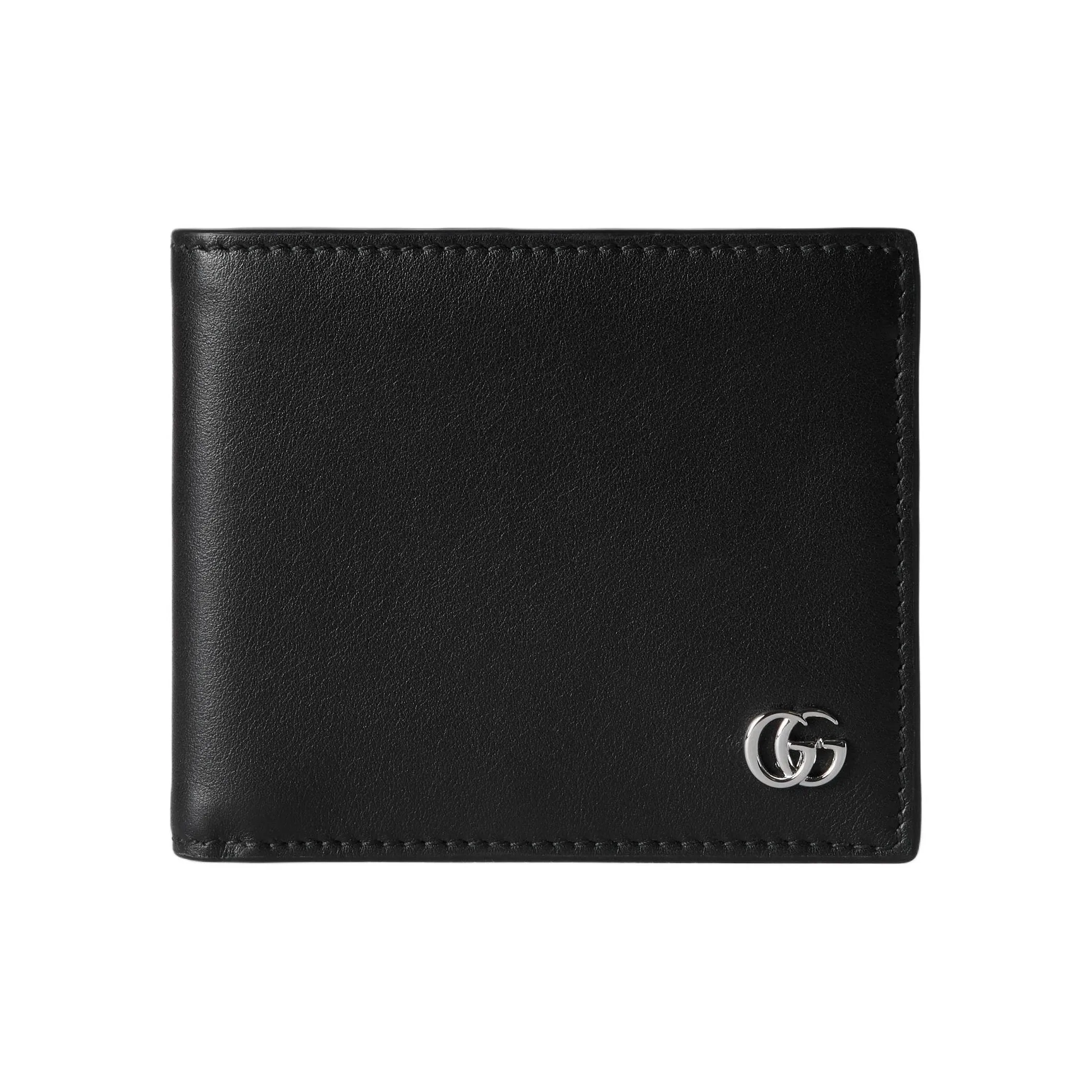 gucci single-breasted GG Marmont Leather Wallet Men's Black