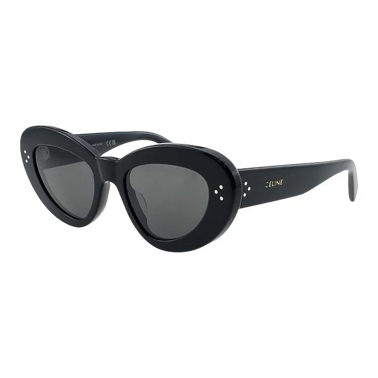 CELINE Plate Frame Cat Eye round-frame sunglasses Women's Black