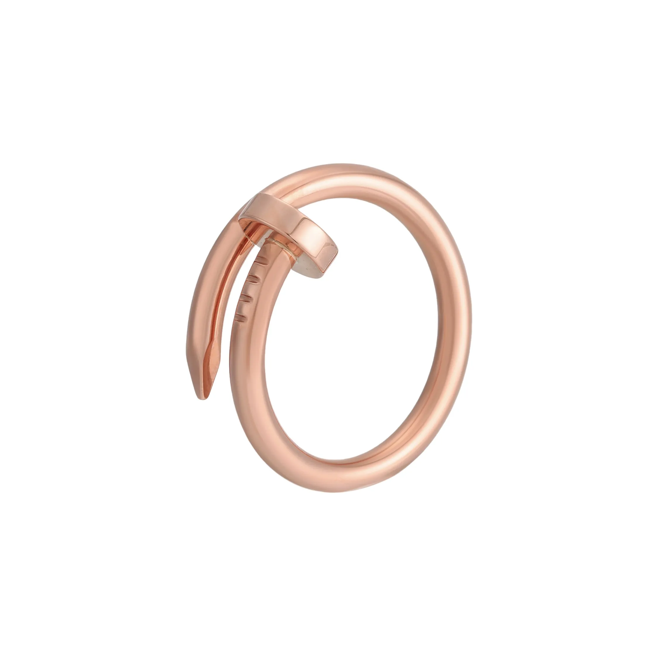 CARTIER Juste Un Clou Series 18K Rose Gold Rings Unisex Rose Gold