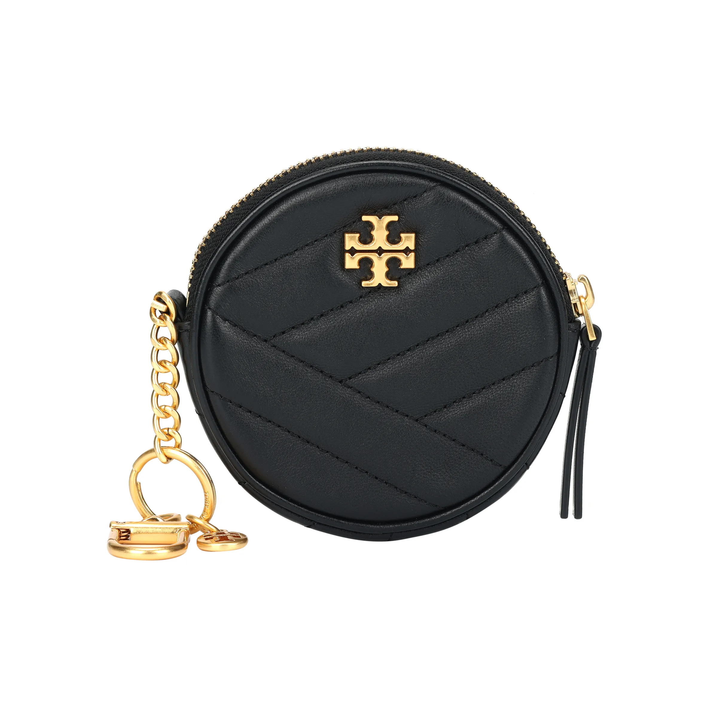 TORY BURCH Kira (Красный) Елочка Лоскутное Шитье Кожа Монета Кошелек Женские Черный Золото