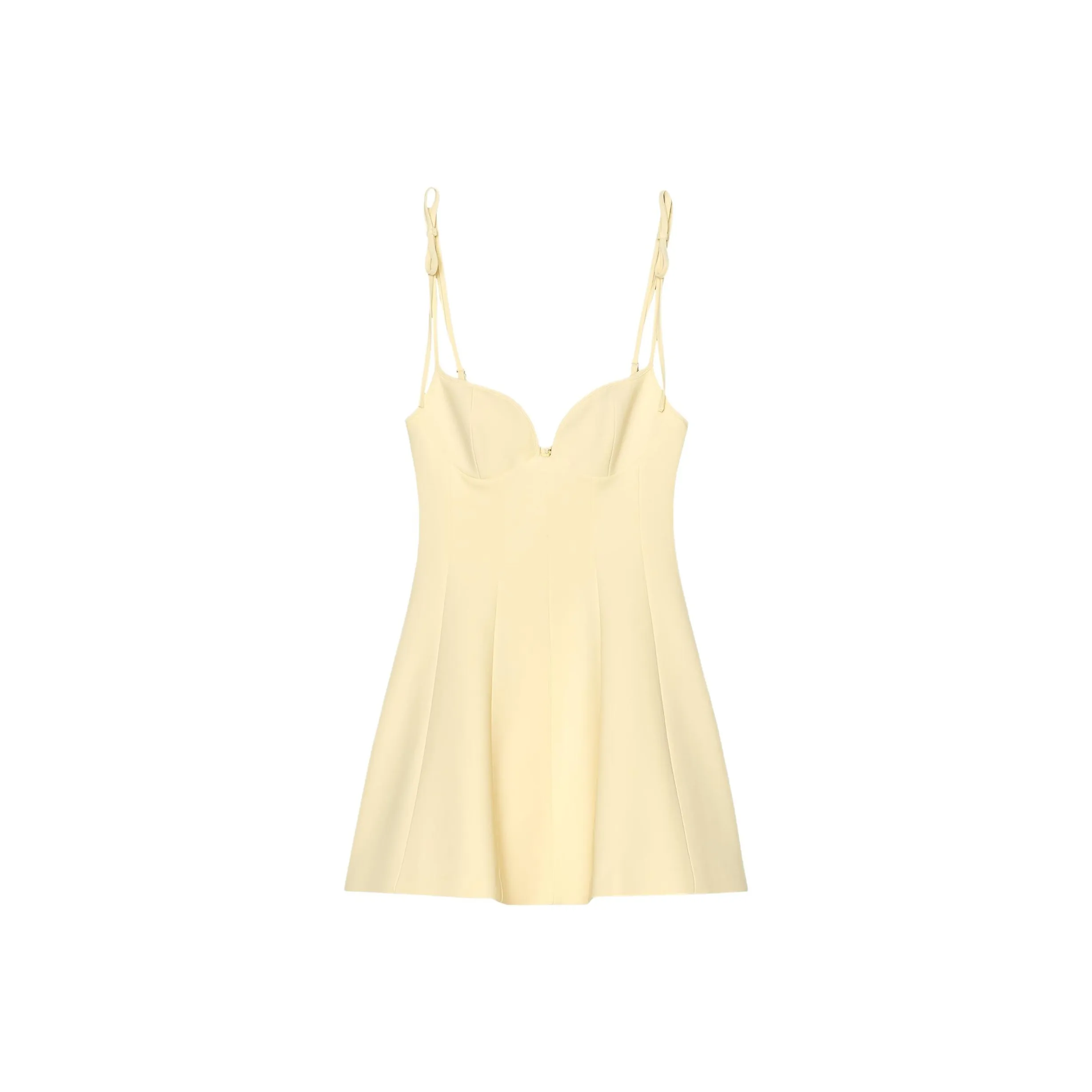 ZARA Trf Slip Dresses Women's Light Yellow