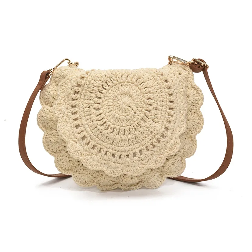 Kewuku Плетеные соломенные сумки через плечо сумка на плечо женская экрю коричневый