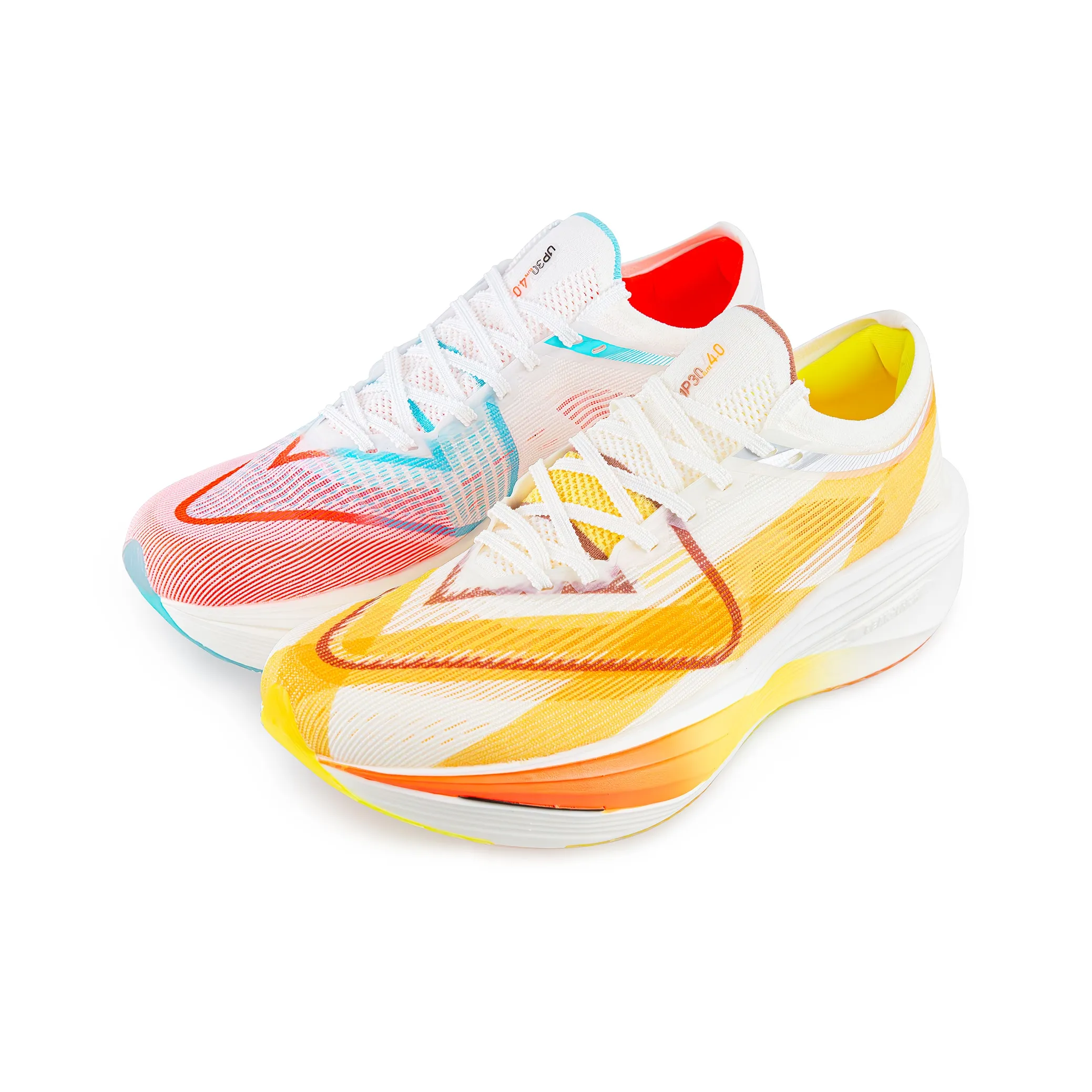PEAK UP30 4,0 Беговые кроссовки Низкий верх Красный Желтый Несовпадающие Мужской