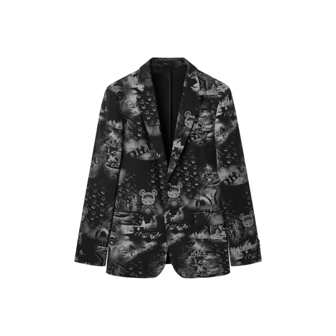 DILLO Business Suits Men's Black Letter