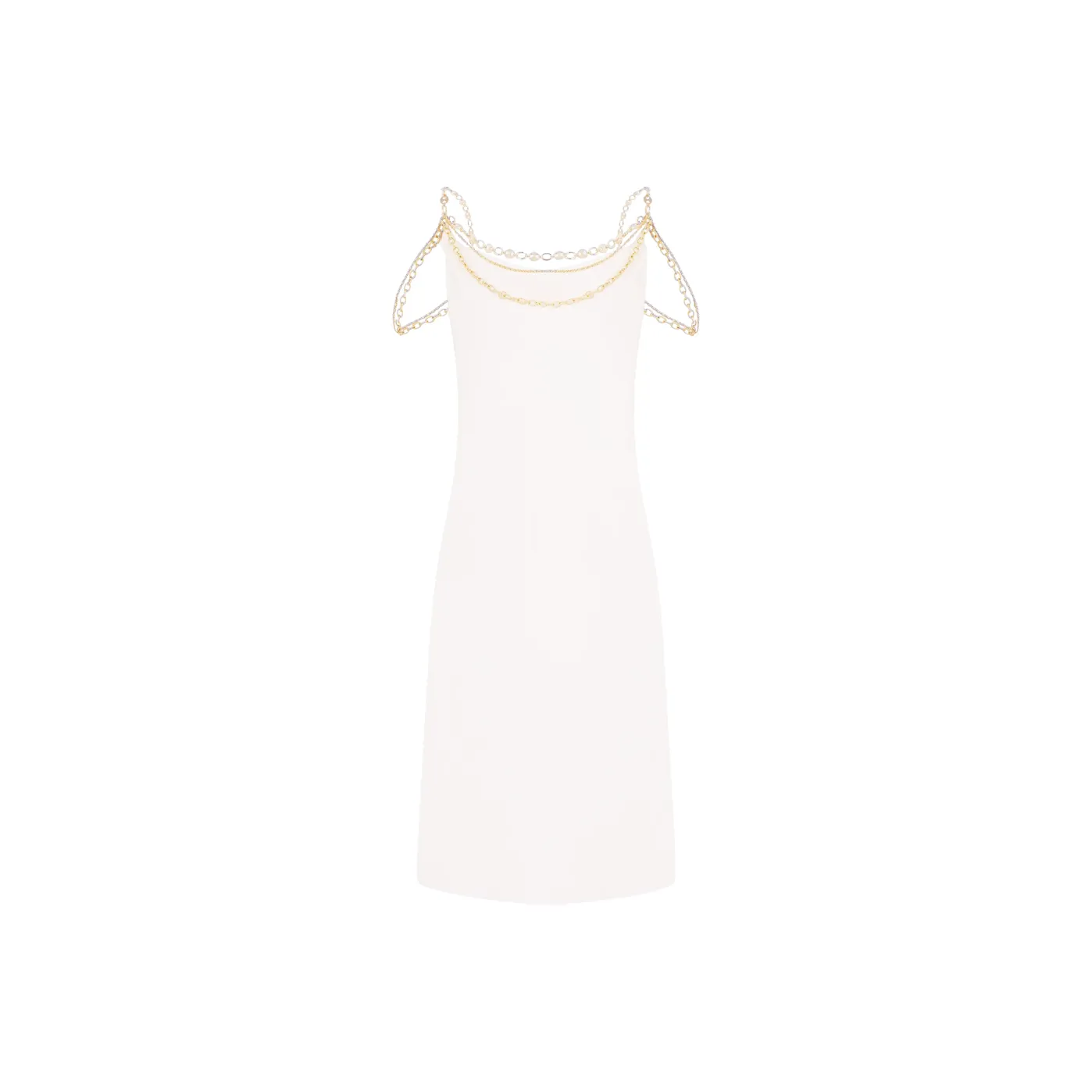 Rabanne Chain straps Silk Midi Dress