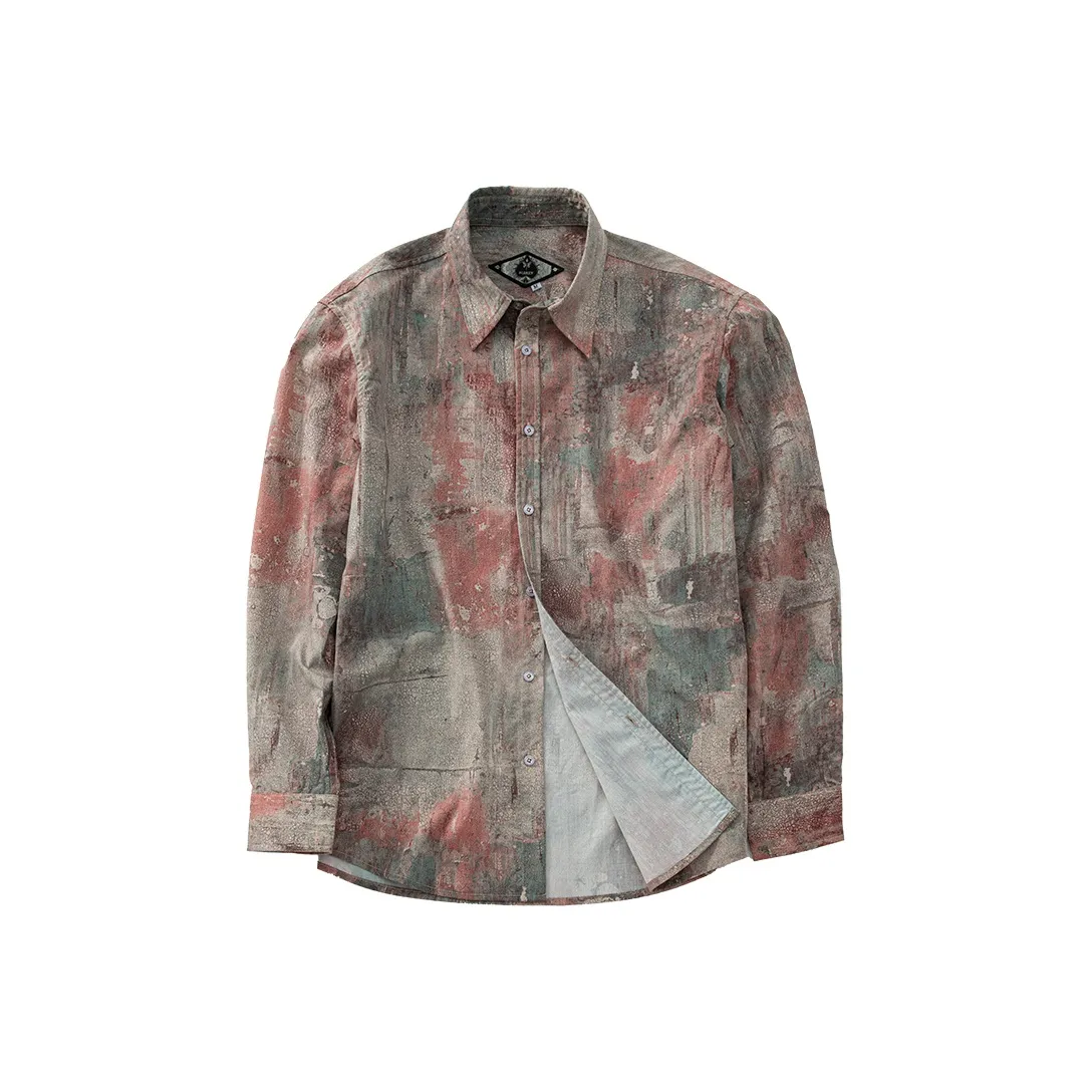 SOARIN YUPPIE Thriving Красная Узор Мужская Рубашка