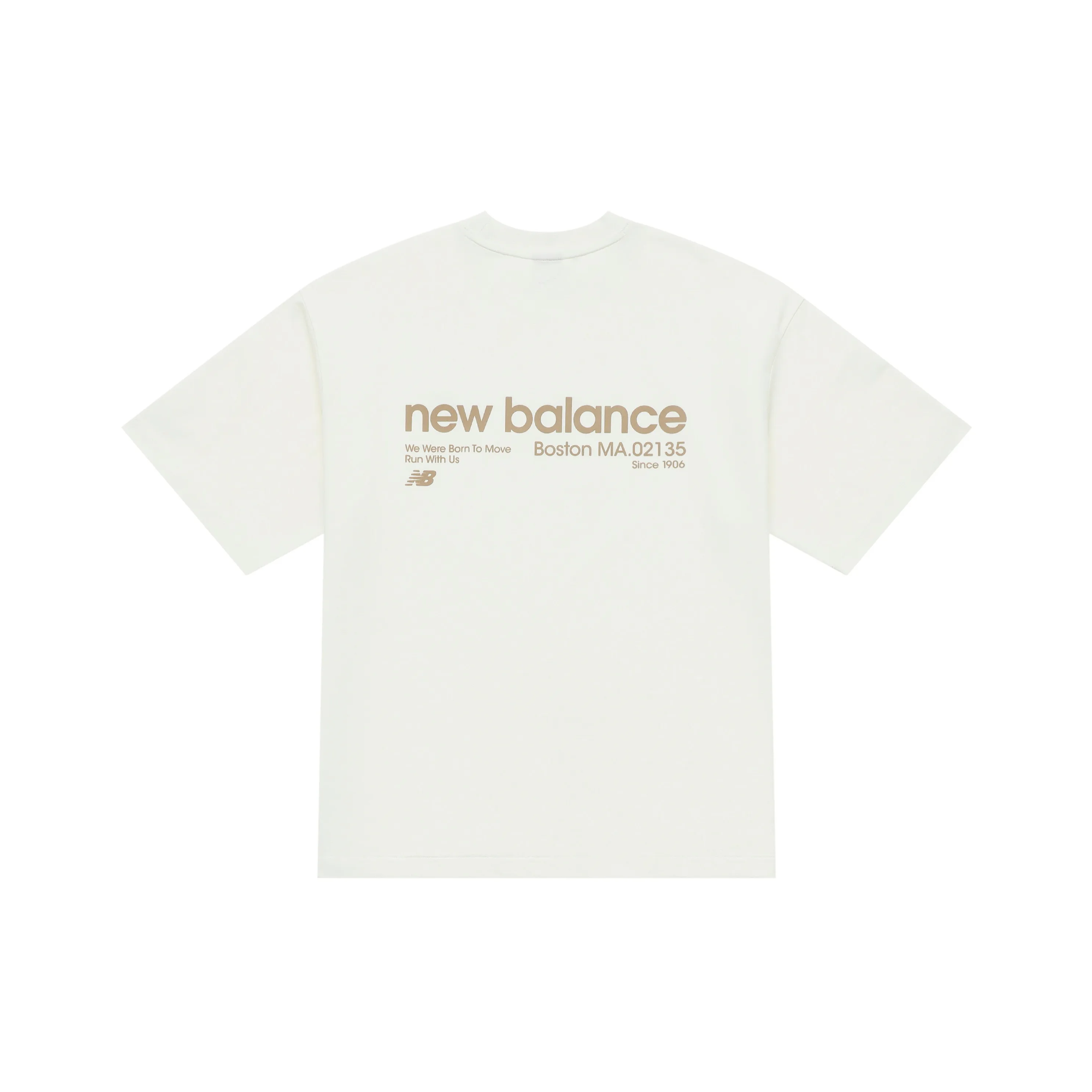 New Balance Sports Life Collection SS25 NB Chest Logo T Shirt Men's Ivory White