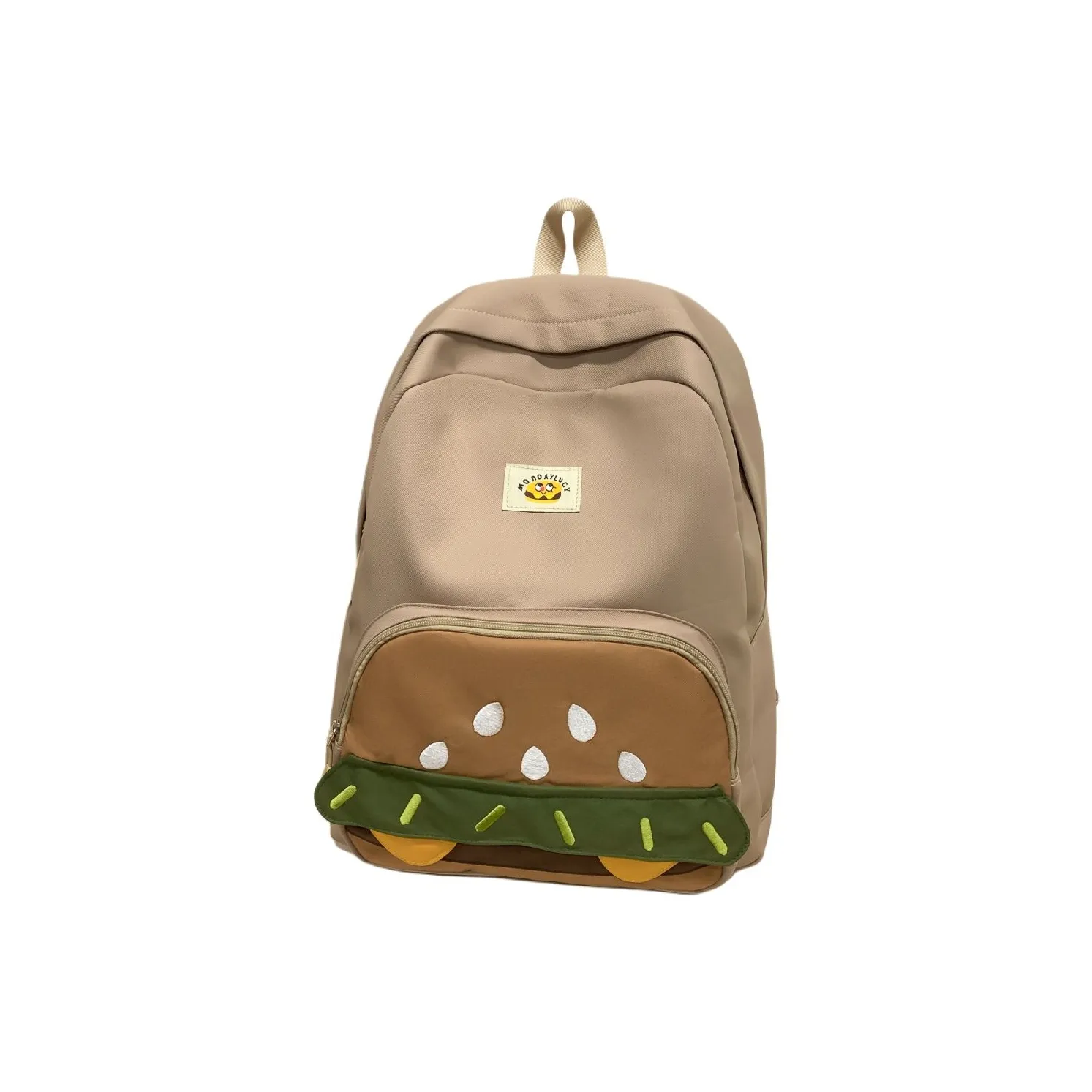 Parker Bear Nylon Backpack Unisex White/Yellow/Khaki/Coffee