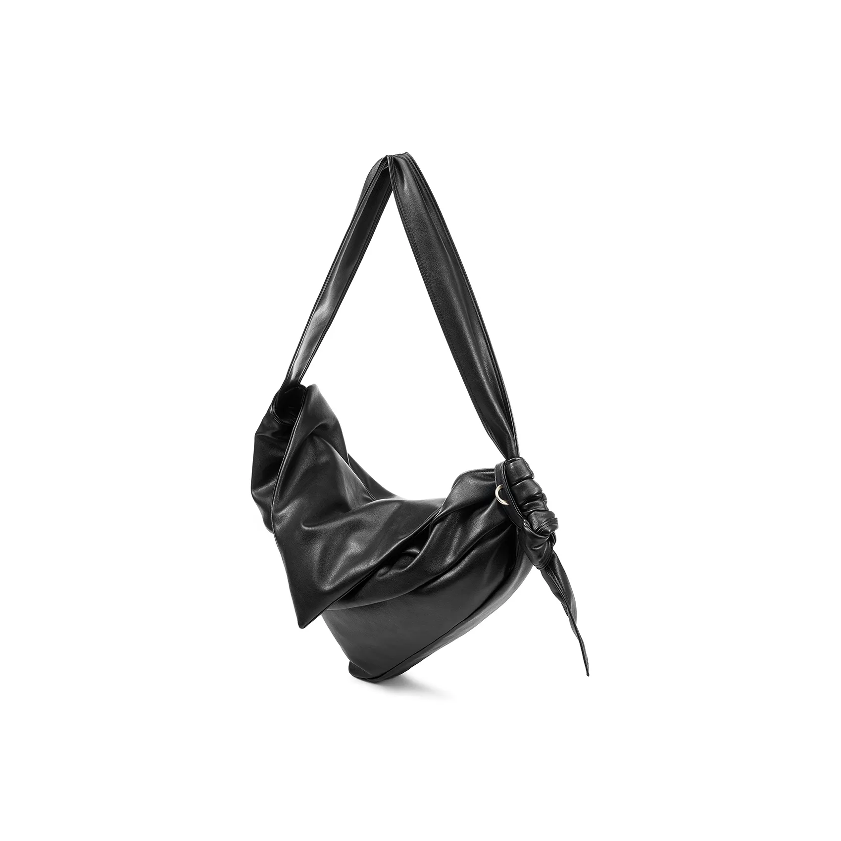 Yawei Kuroda ПУ (полиуретан) Устойчивость к проколам Сумка через плечо Большая Унисекс Черная