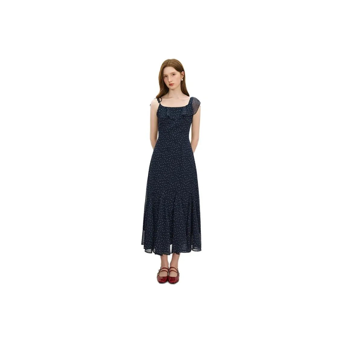 FANSILANEN Slip Dresses Women's Navy Blue