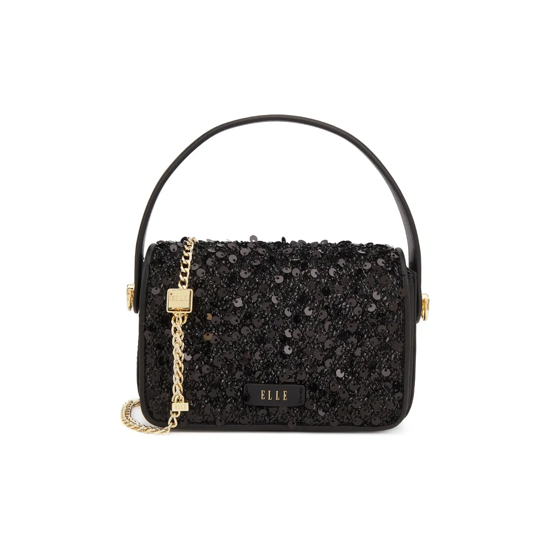 ELLE Ткань Сумка Стандартная Женская Черная Розовая