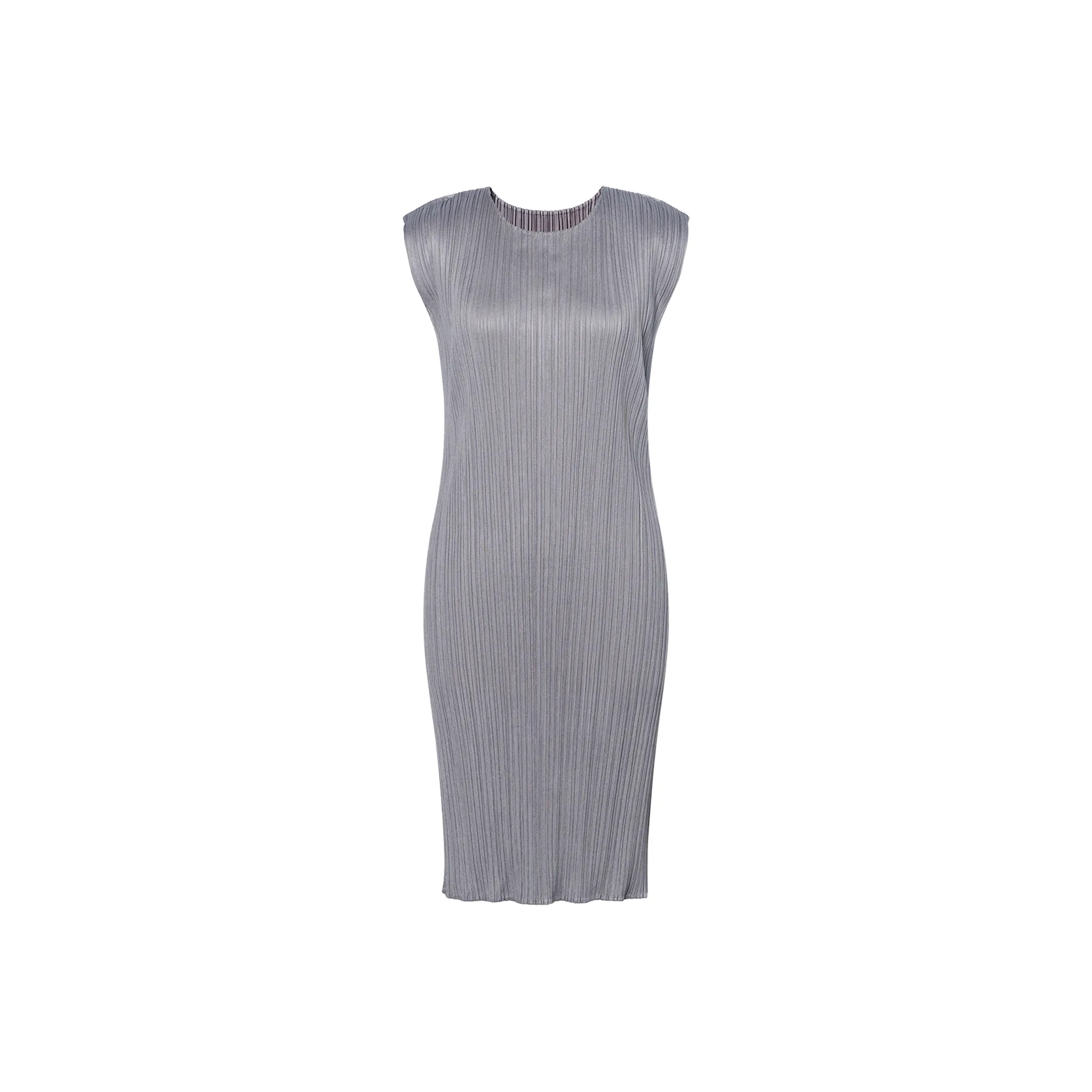 ISSEY MIYAKE July Pleated Sleeveless Mini Dress