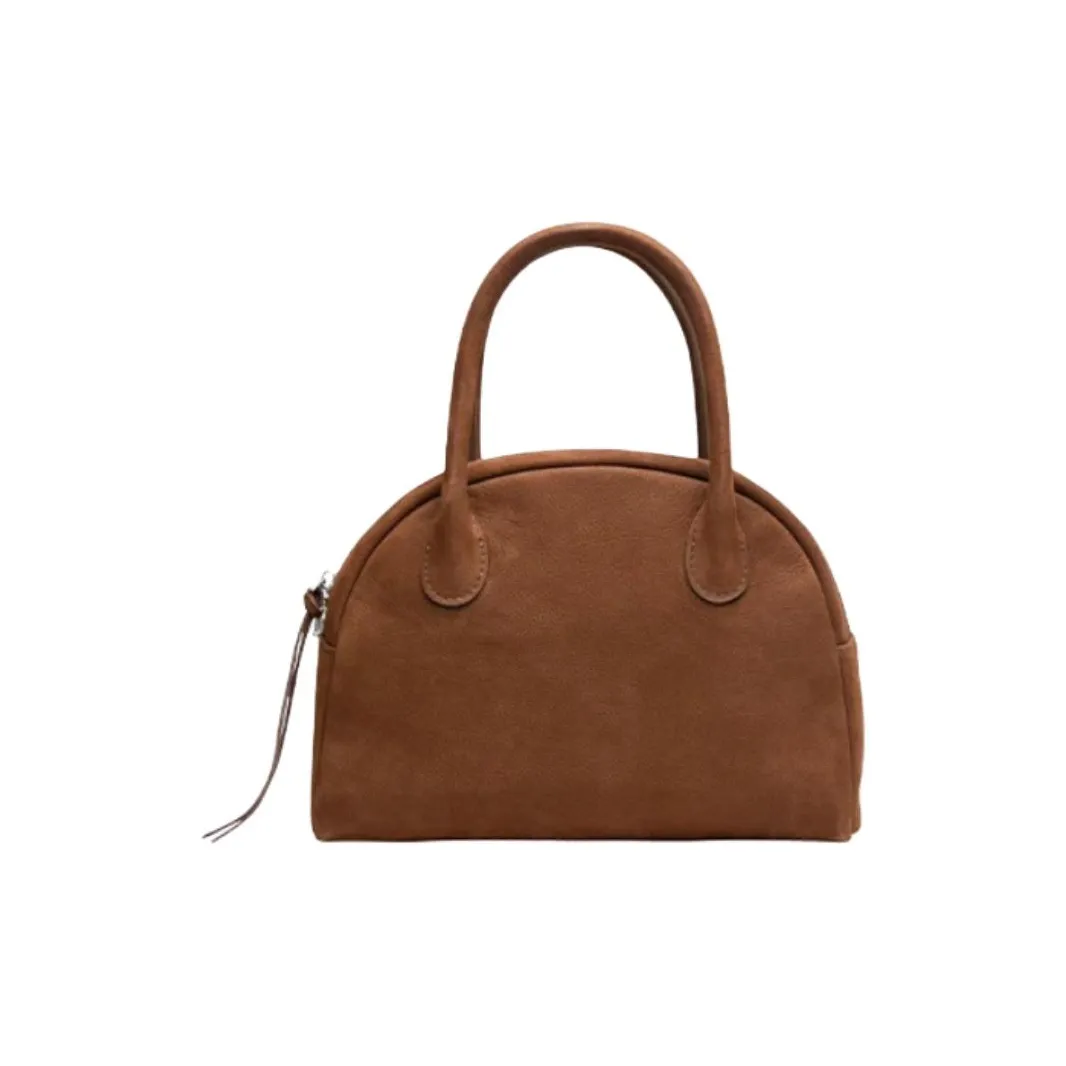 TENNCO Корова Кожа Маньтоу Сумка Сумка через плечо Сумка Маленькая Женская Брошированная Потертая Коричневая