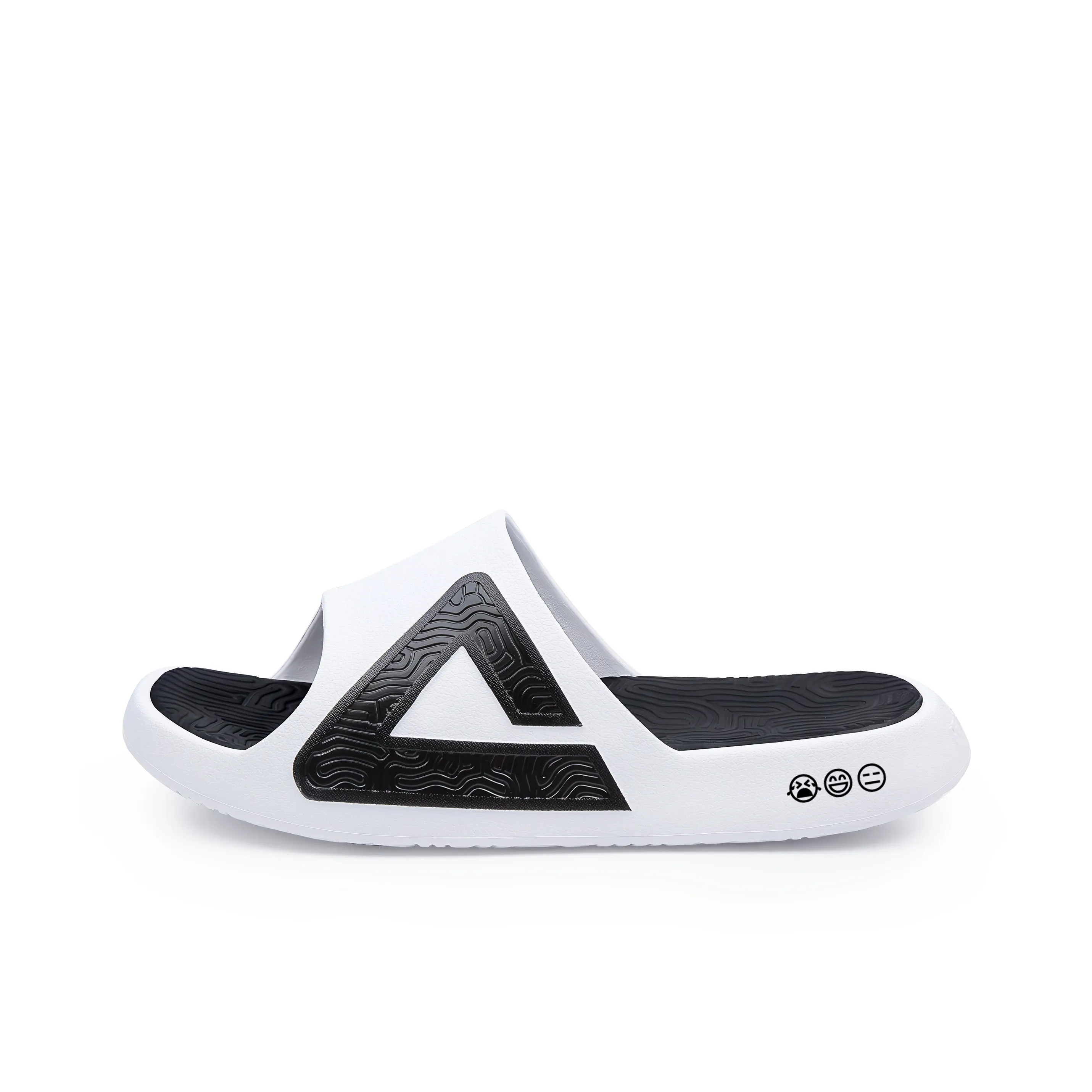 PEAK Tai Ji1.0 Quiet Slip Resistant Abrasion Resistant Slide Slippers Unisex White Black
