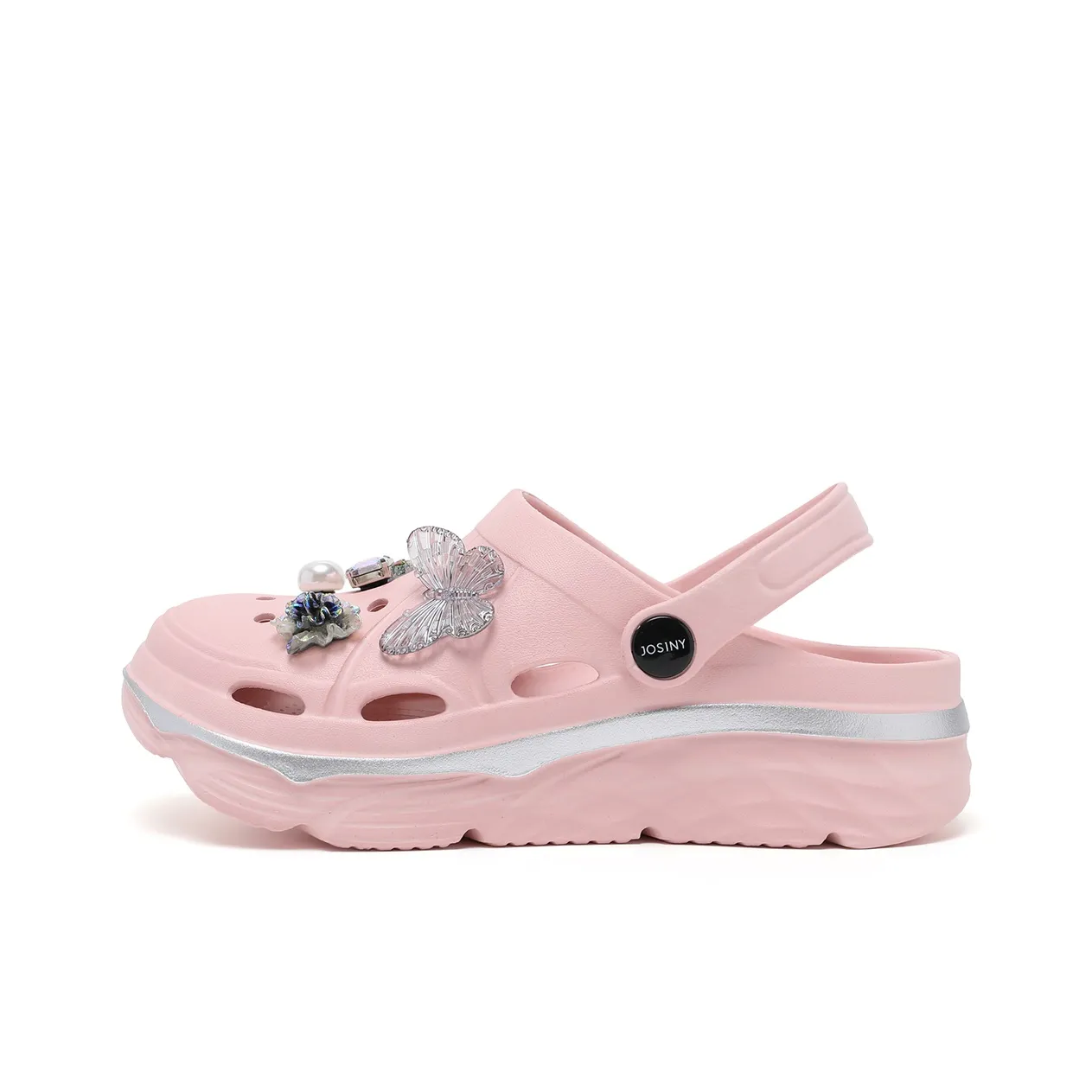 JOSINY Девичий Модный Трендовый Обувь без шнуровки Обувь для активного отдыха на открытом воздухе Пляжная обувь Закрытый носок Мюли DIY Женские Розовый