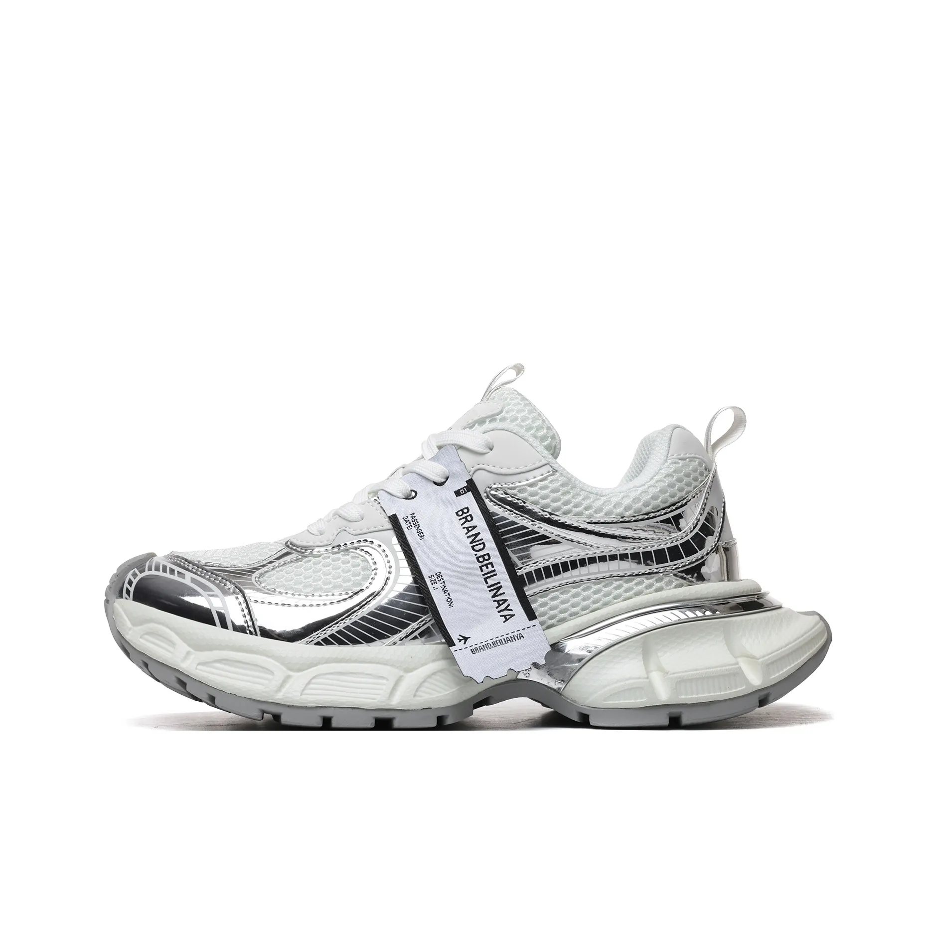BEILIANYA Cushioning, Slip Resistant, Abrasion Resistant, Lightweight, Height Increasing Low Top Chunky Sneakers Unisex