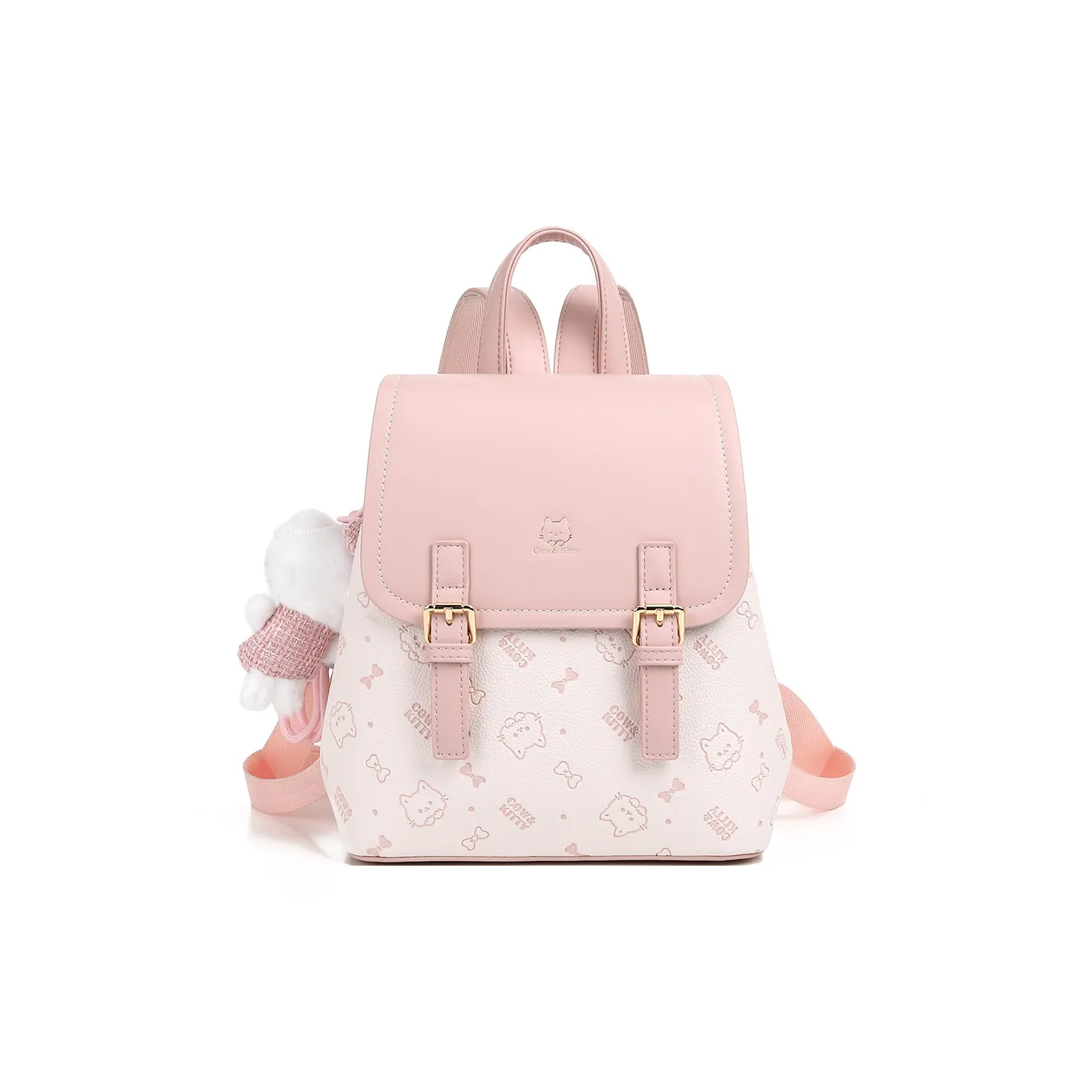 NOMK ПУ (полиуретан) Рюкзак Женские Вишневый цветок Розовый