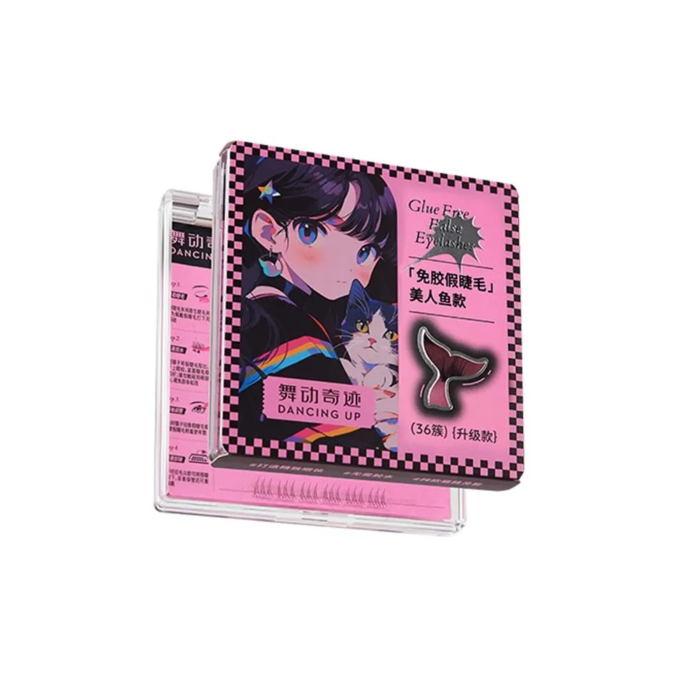 Dancing Miracle Сегментированные Без клея Без отсоединения Искусственные ресницы Легкие для использования Новый для людей Ручка Один кластер