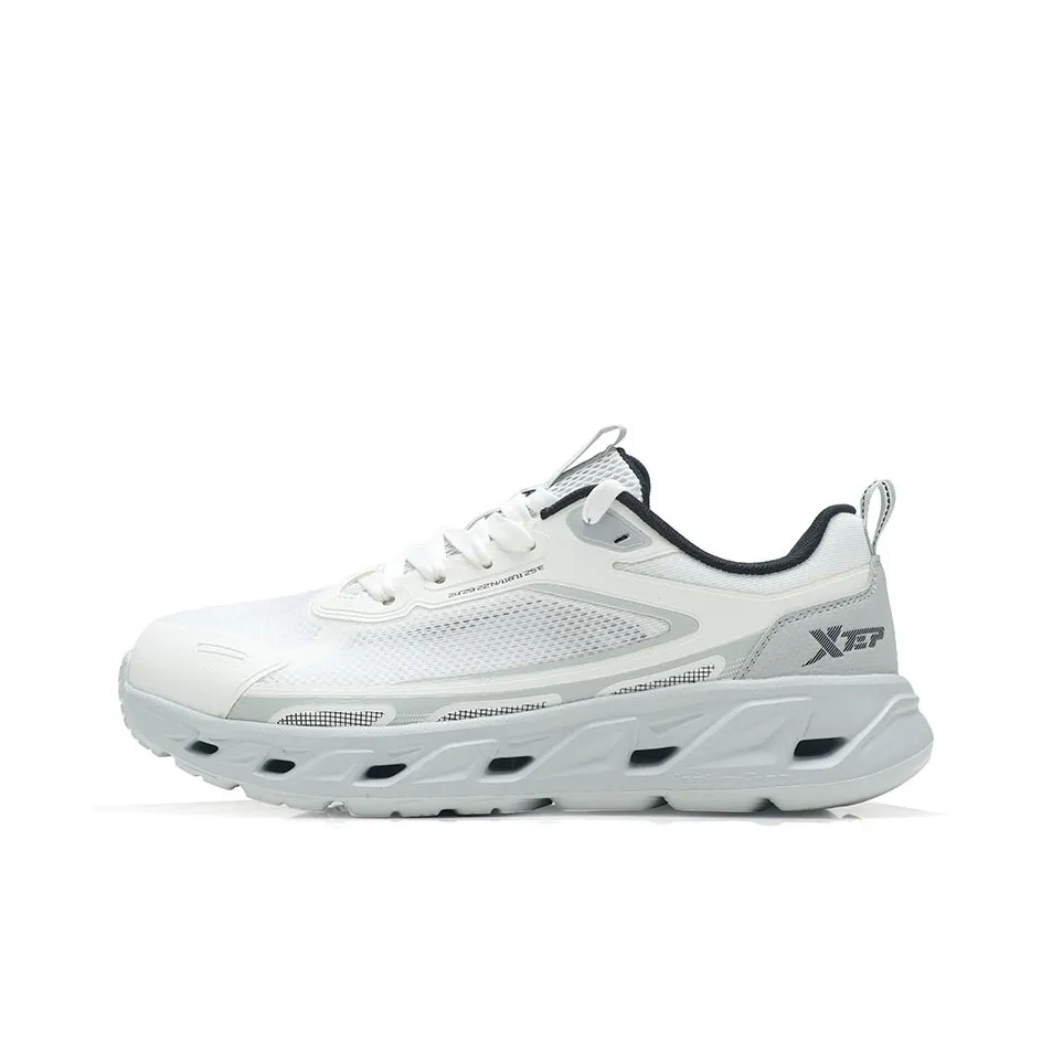 XTEP Cushioning, Breathable, Slip Resistant Low Top Outdoor Shoes Men's Sail White Tru Gray