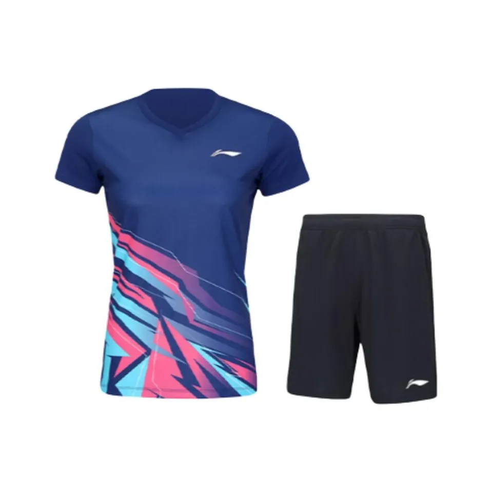 LINING Badminton Series Повседневный Костюм Женский Темно-фиолетовый Синий