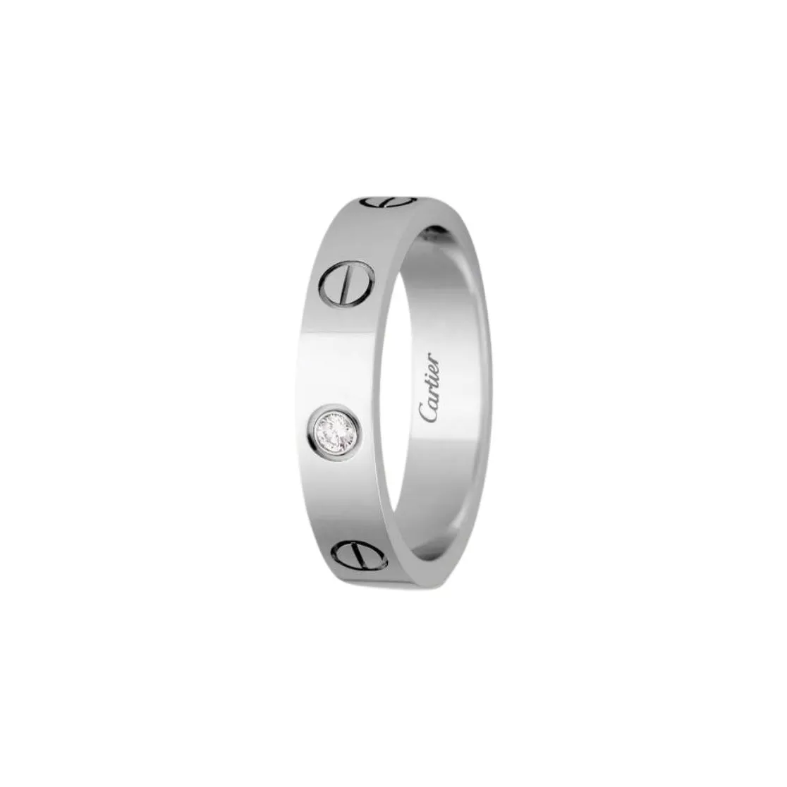 Cartier 2010s White Gold Love Diamond Ring