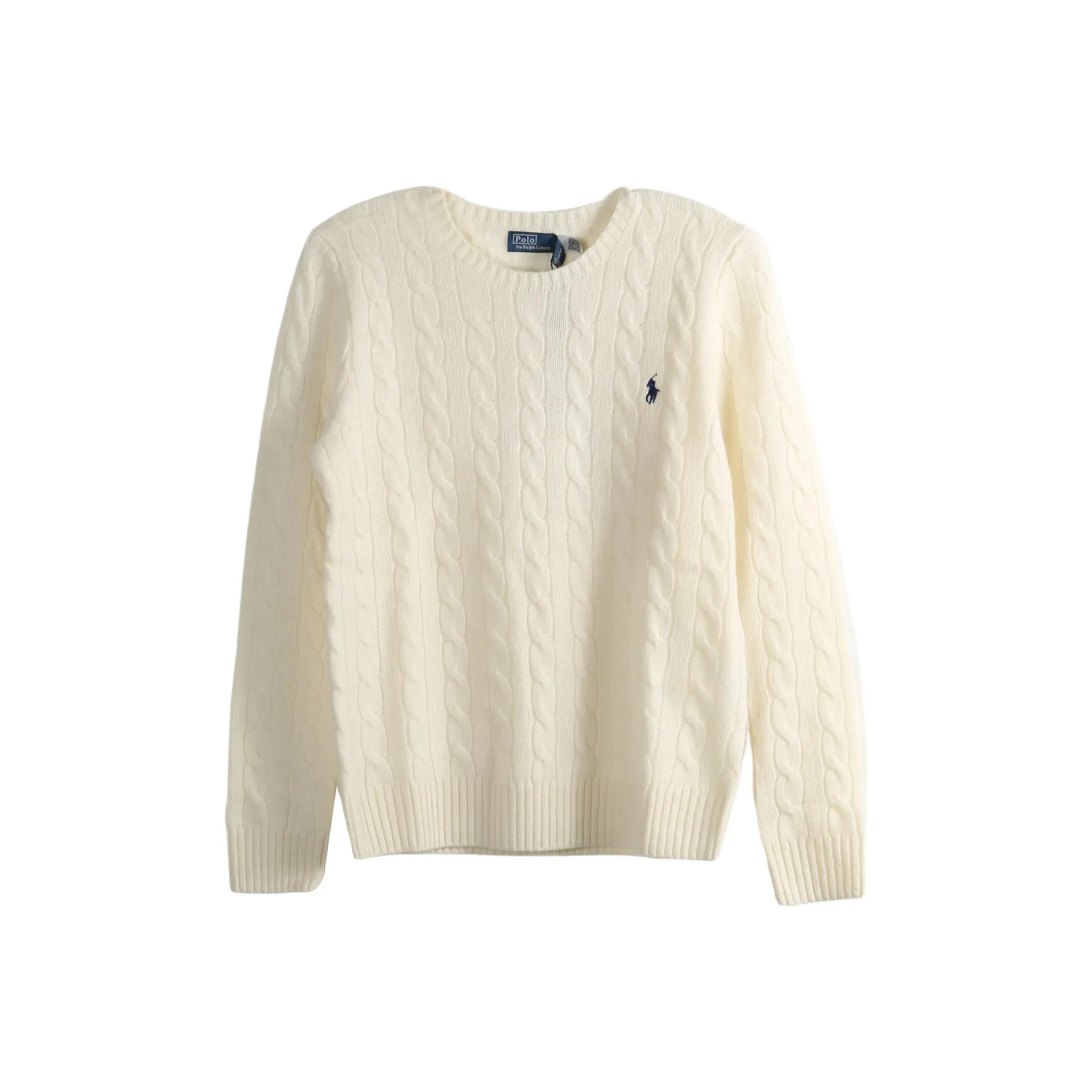 Polo Ralph Lauren Wool Cashmere Crew Knit Andover Cream