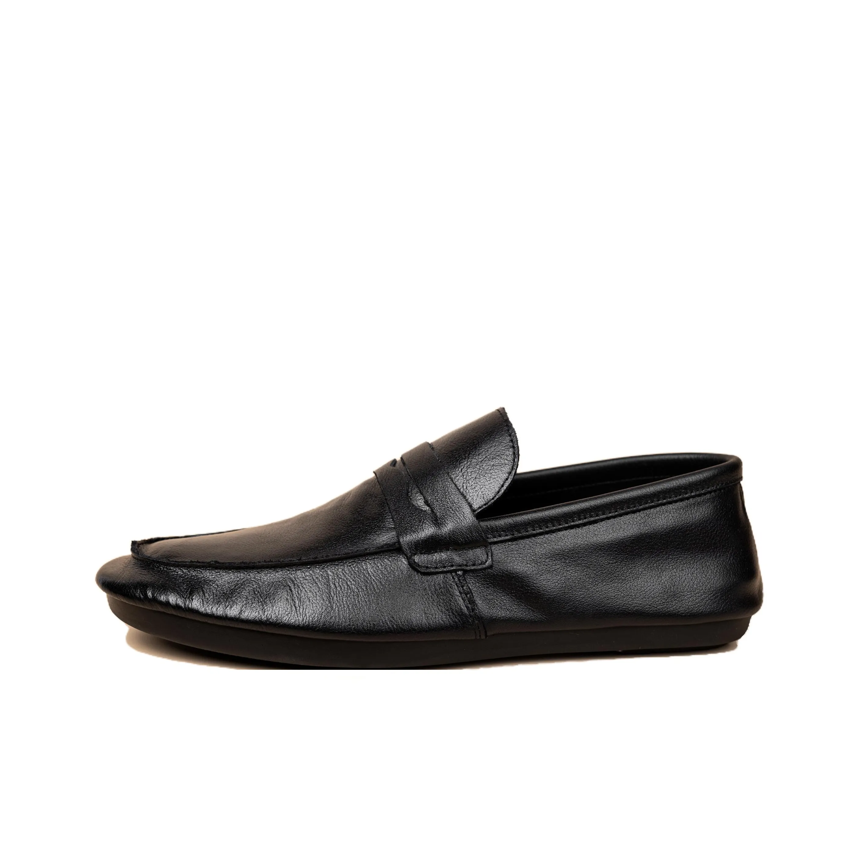 AMRGHONE Loafers Low Heel Men's Black