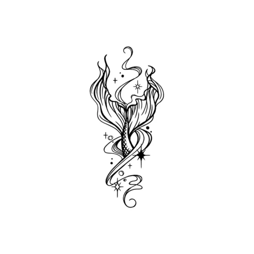 XNTX Эльф Русалка Длинный Долговечный Временные Татуировки с Травяным Эффектом