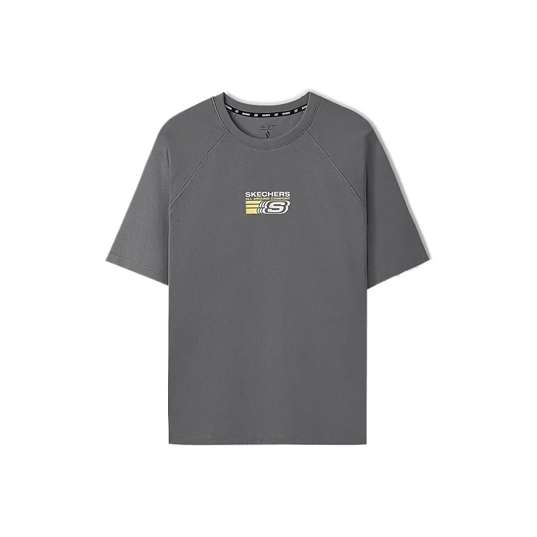 Skechers T-Shirt Мужской Lime Gray 040R