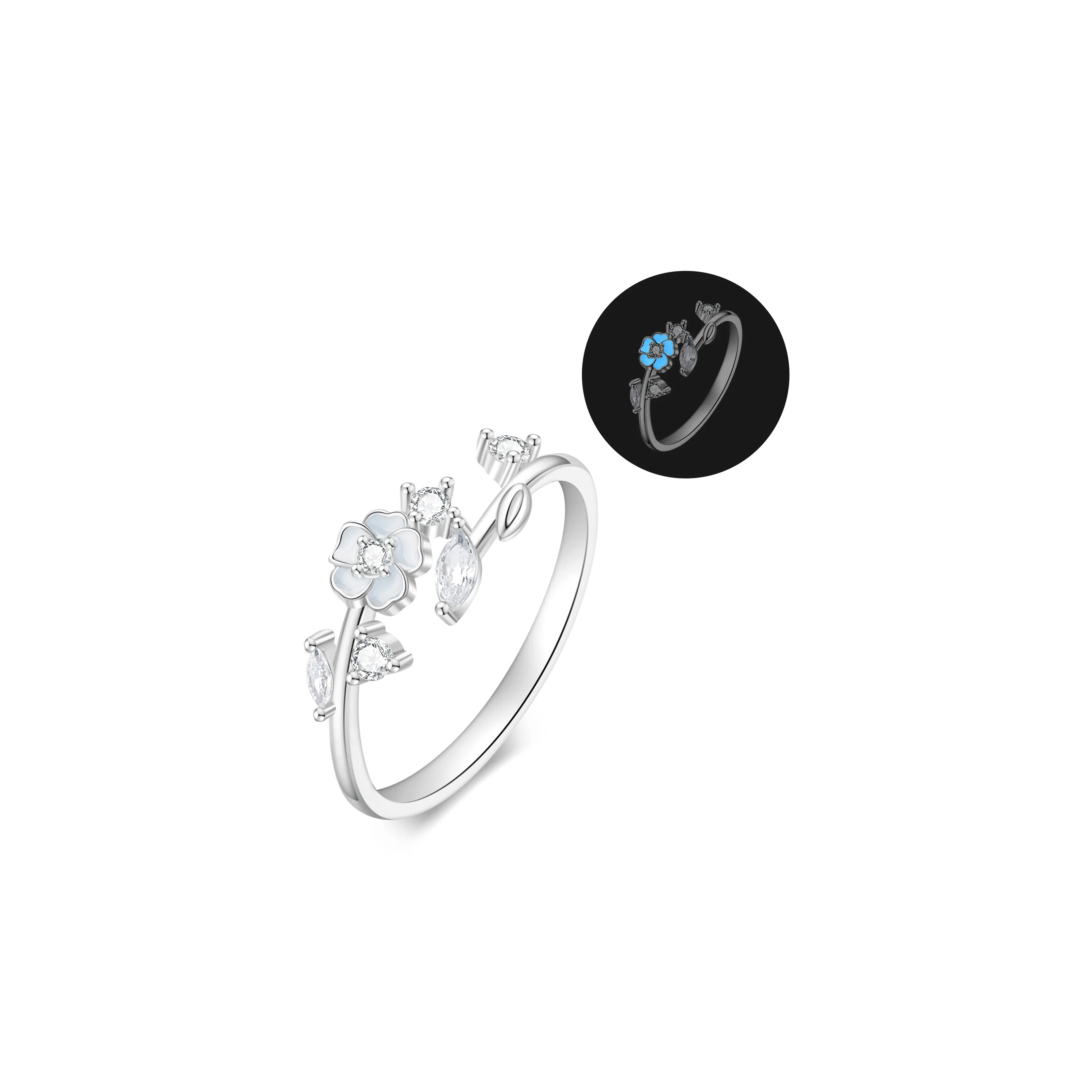 Lao Feng Xiang 925 Sterling Silver Rings Women's