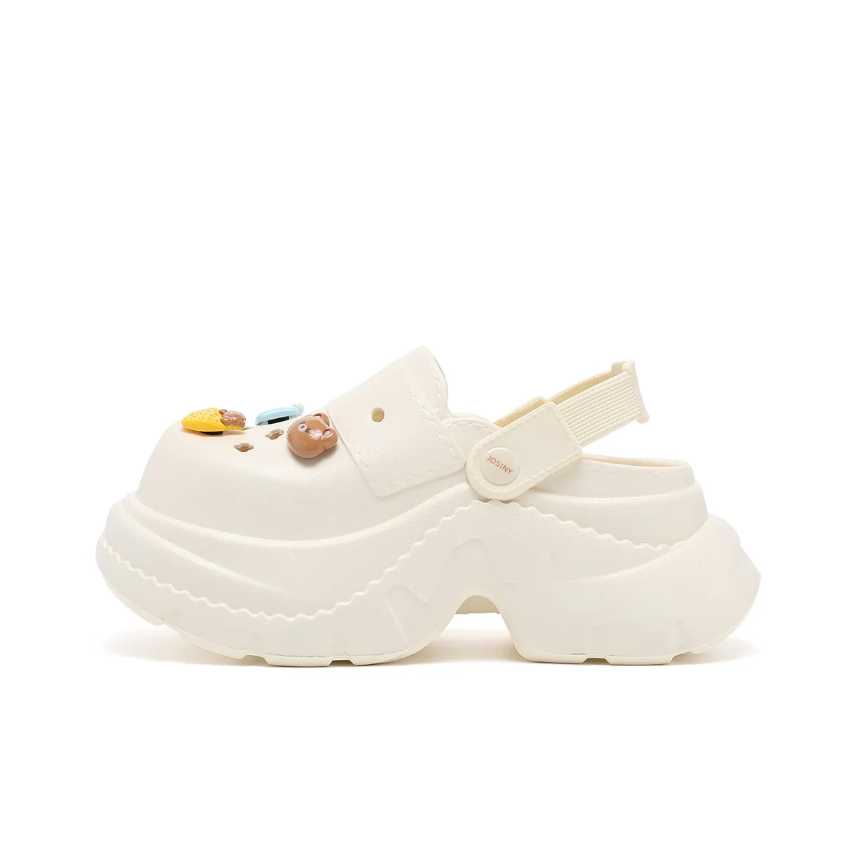 JOSINY Лето Модный Модный Мультяшный DIY Slip On На открытом воздухе Пляж Обувь Домашние тапочки Сабо Женские Экрю