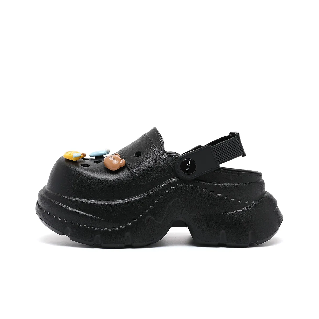 JOSINY Лето Модный Трендовый Милый DIY Slip-On На открытом воздухе Пляжная Обувь Сабо Женские Черный