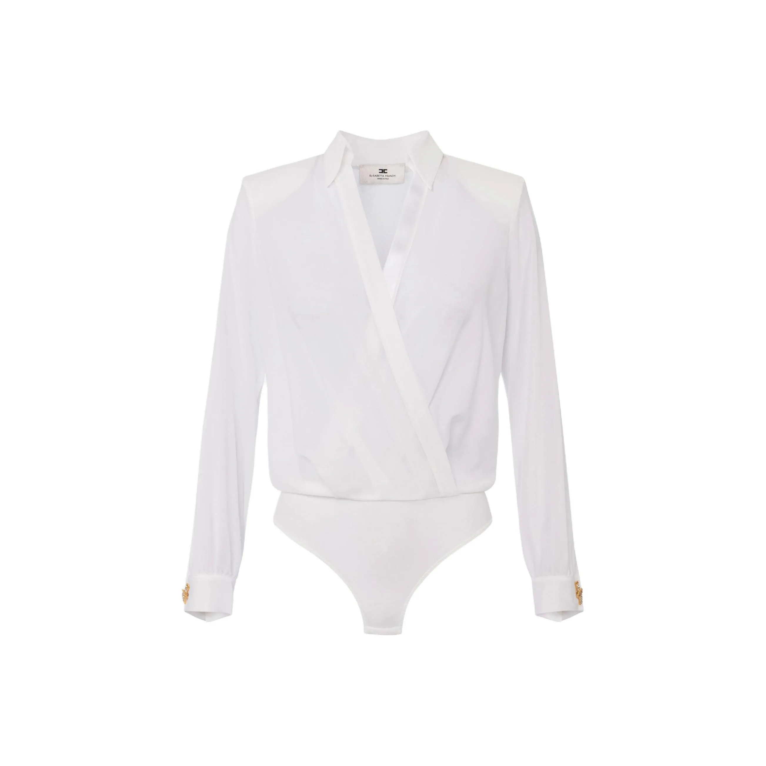 Elisabetta Franchi Draped Wrap Bodysuit