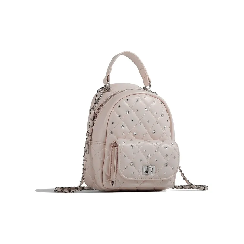 Jade En Plus ПУ (полиуретан) Рюкзак Стандартный Женский Нежно-розовый Обсидиан Черный Лимонный Молочно-белый